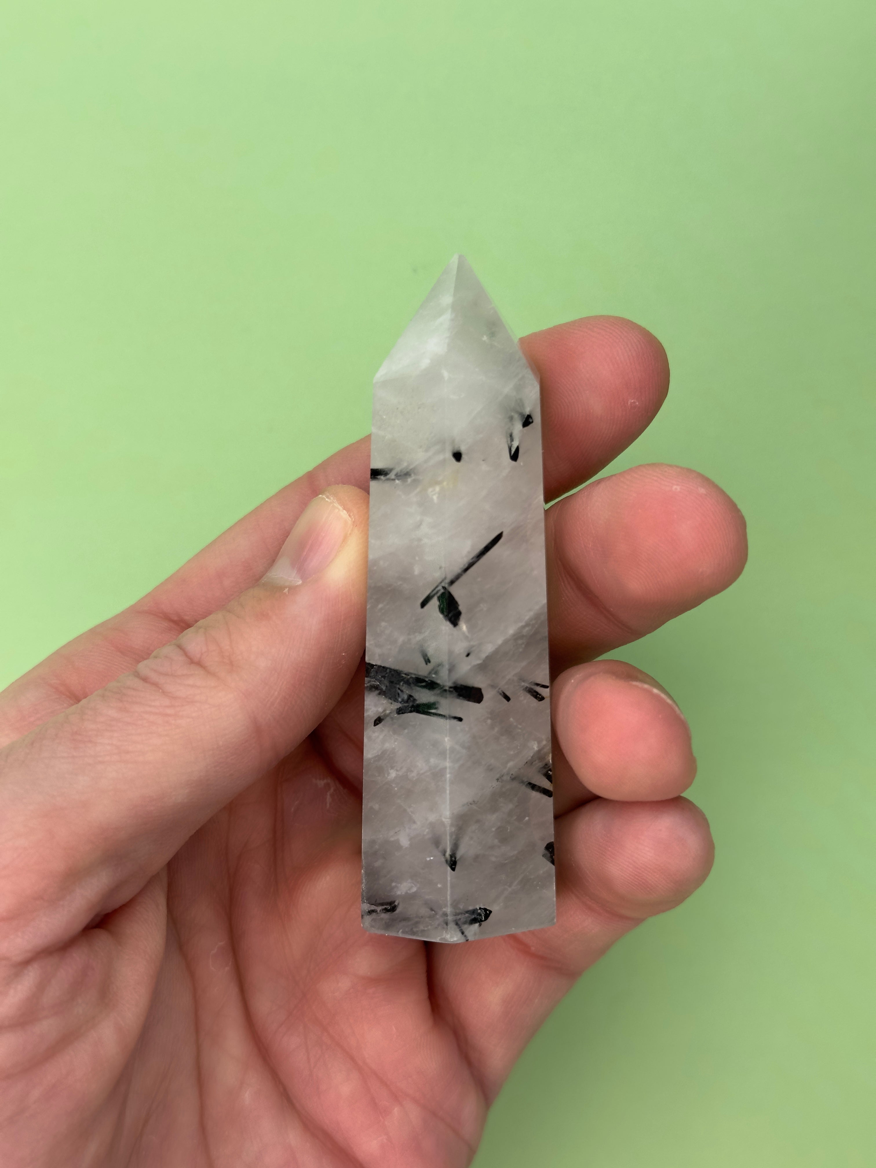 Tourmaline in quartz - Tower