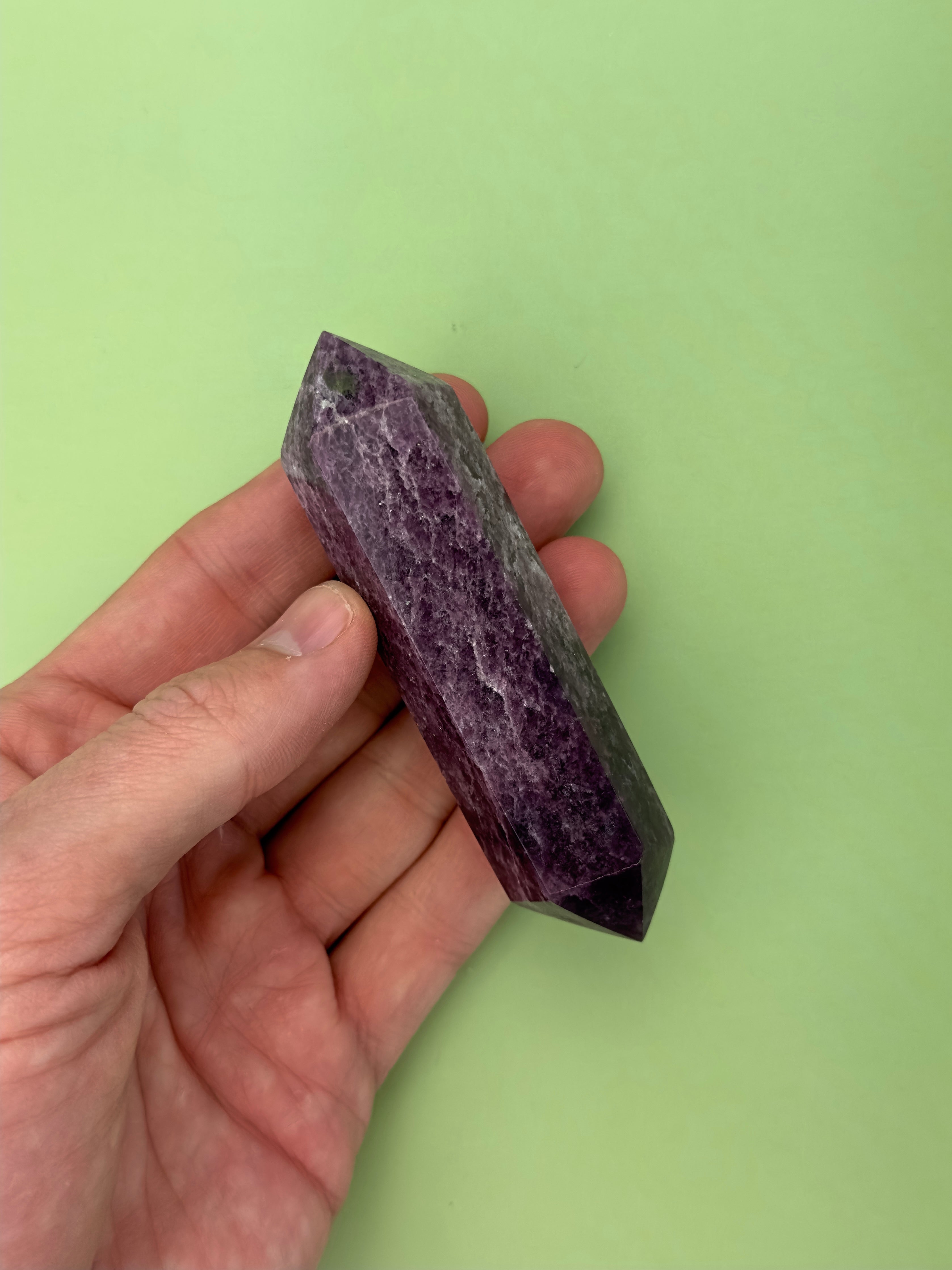 Lepidolite - Double-terminated point