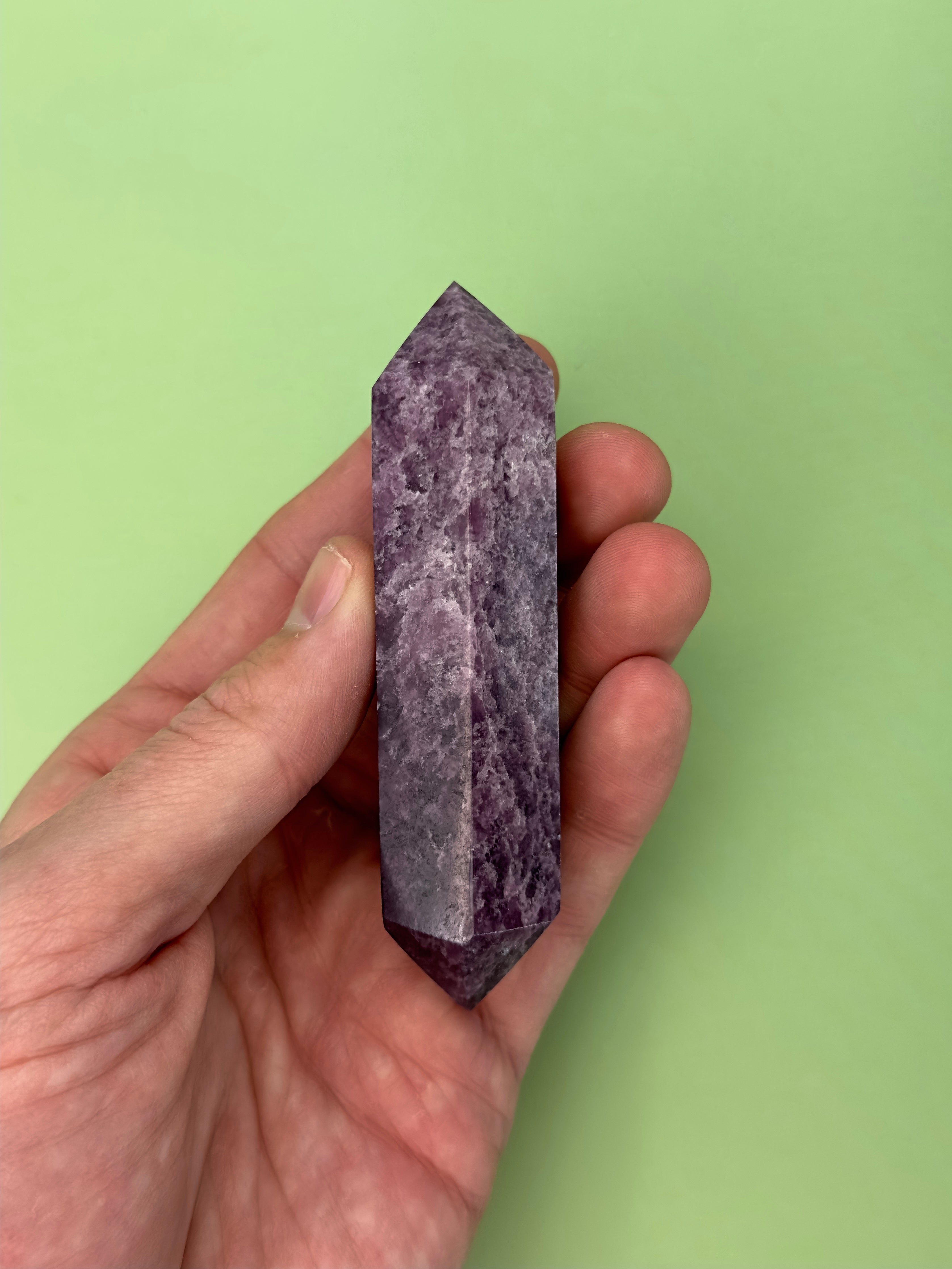 Lepidolite - Double-terminated point