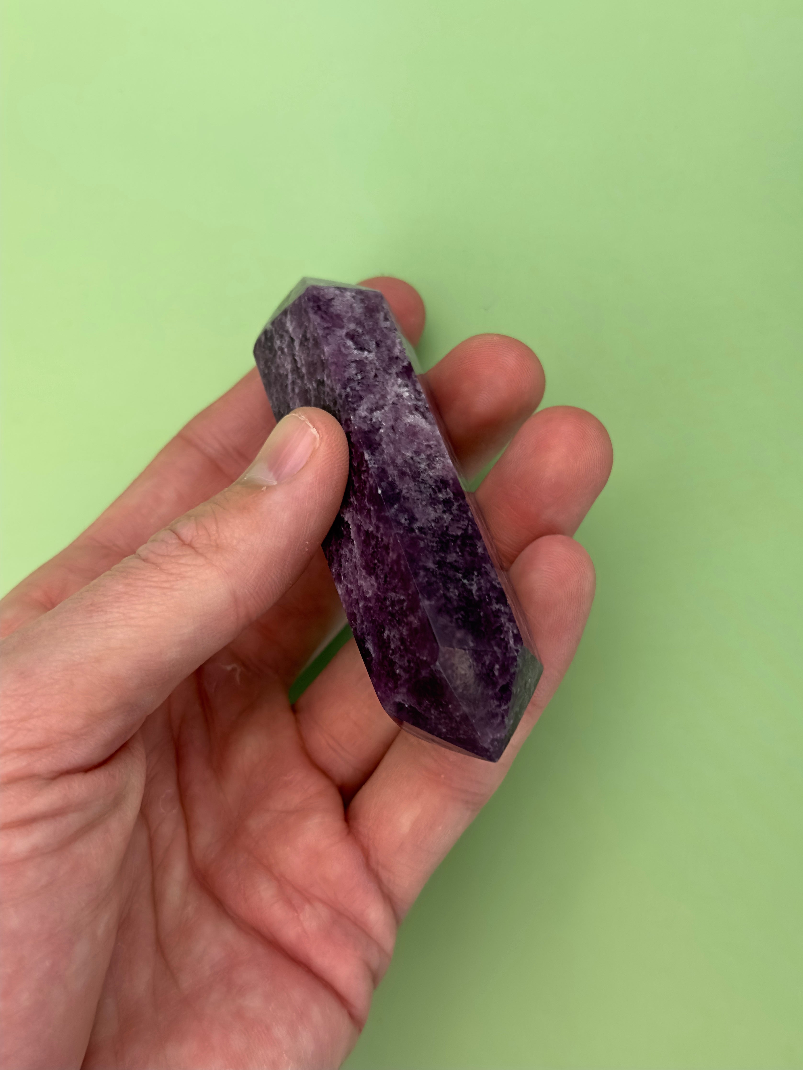 Lepidolite - Double-terminated point