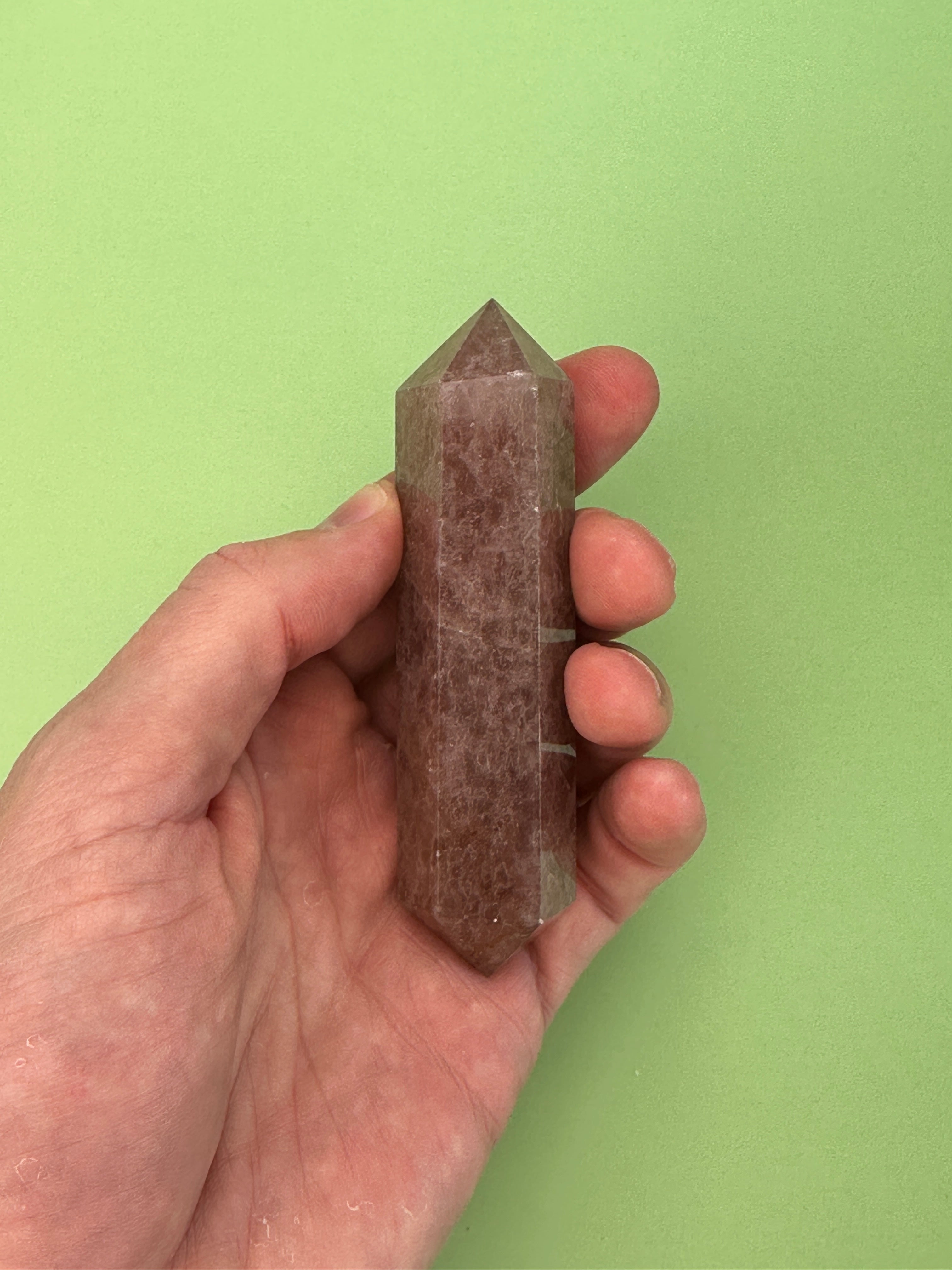 Strawberry quartz - Double-terminated point