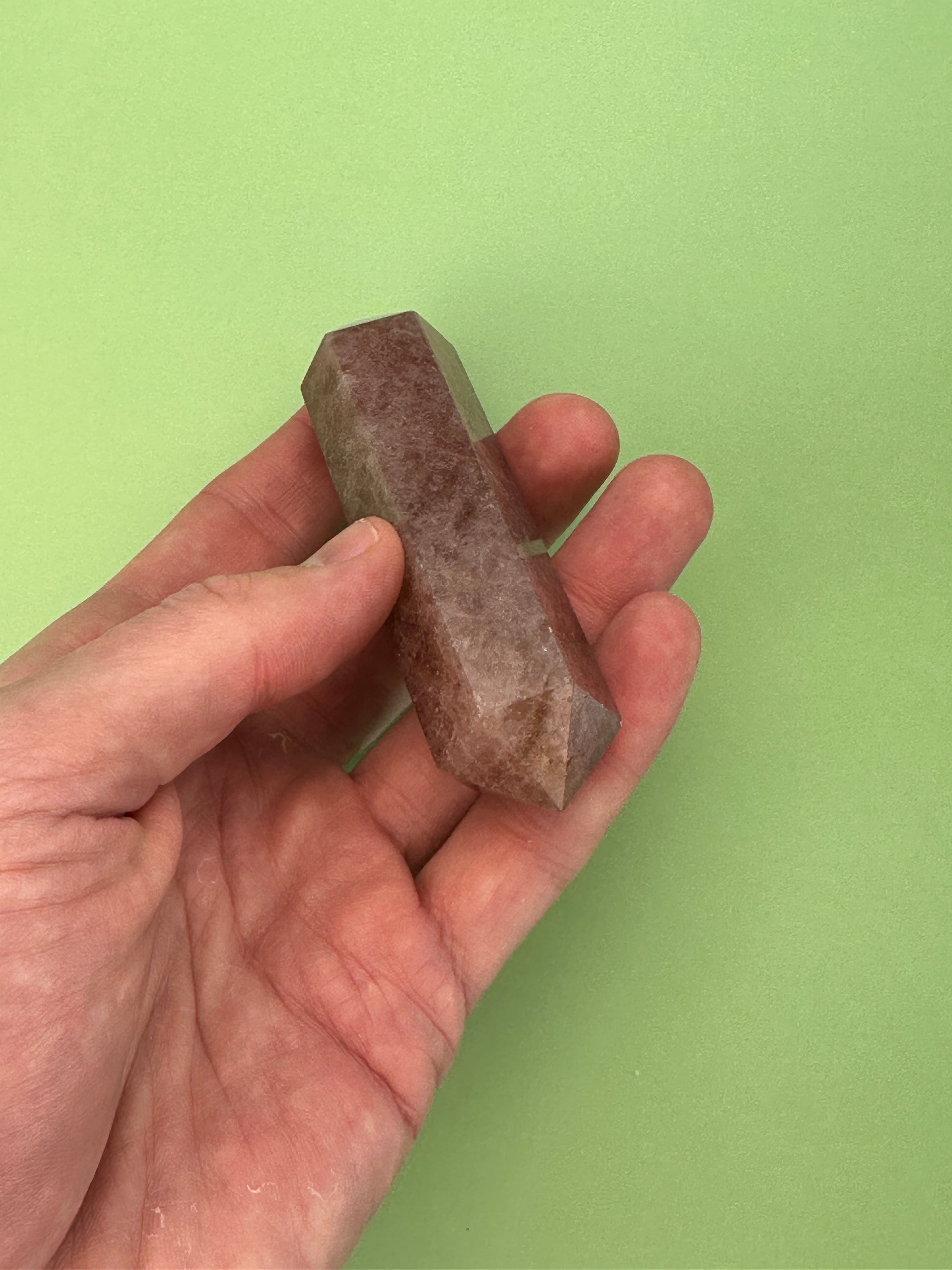 Strawberry quartz - Double-terminated point
