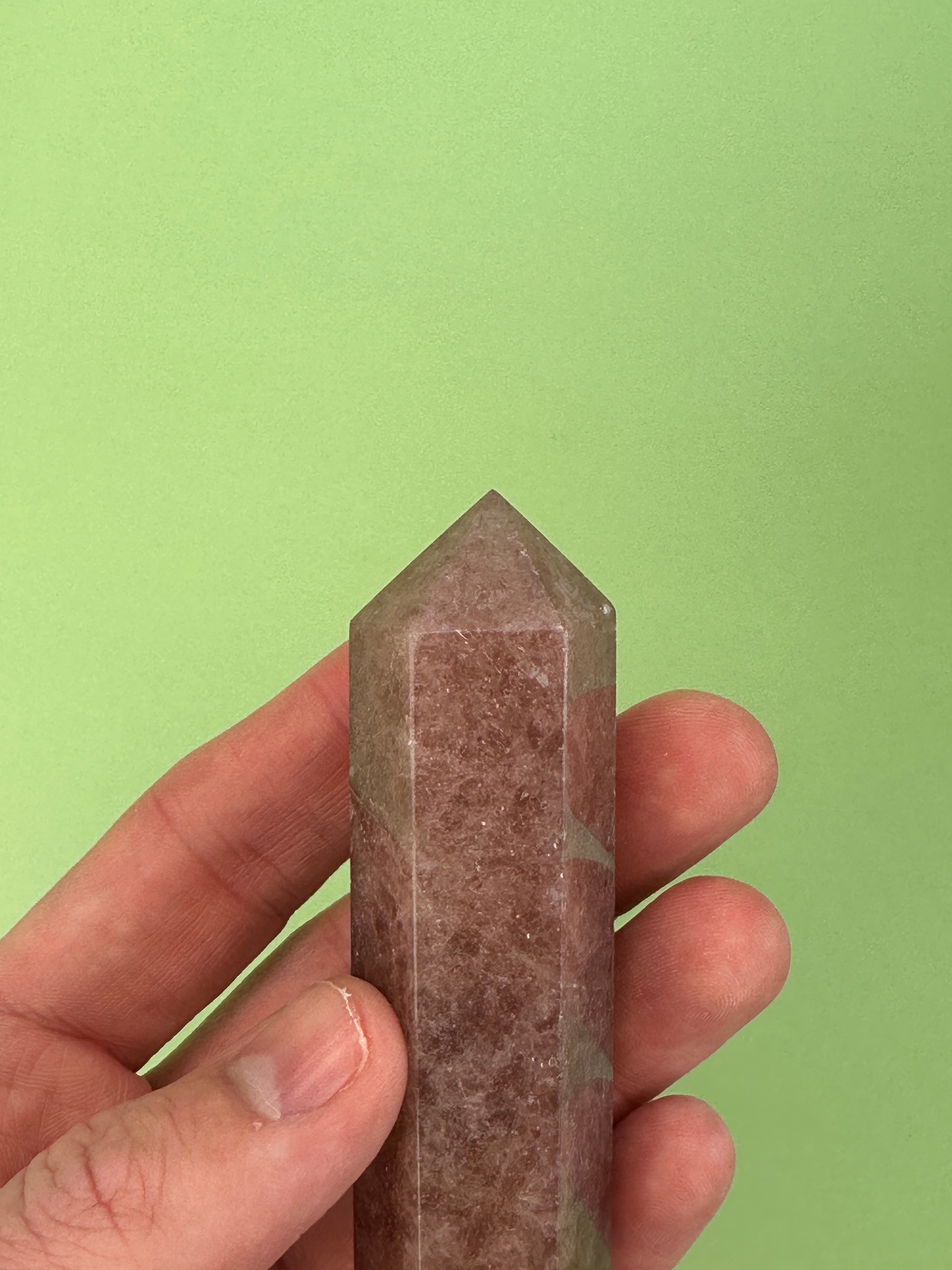 Strawberry quartz - Double-terminated point