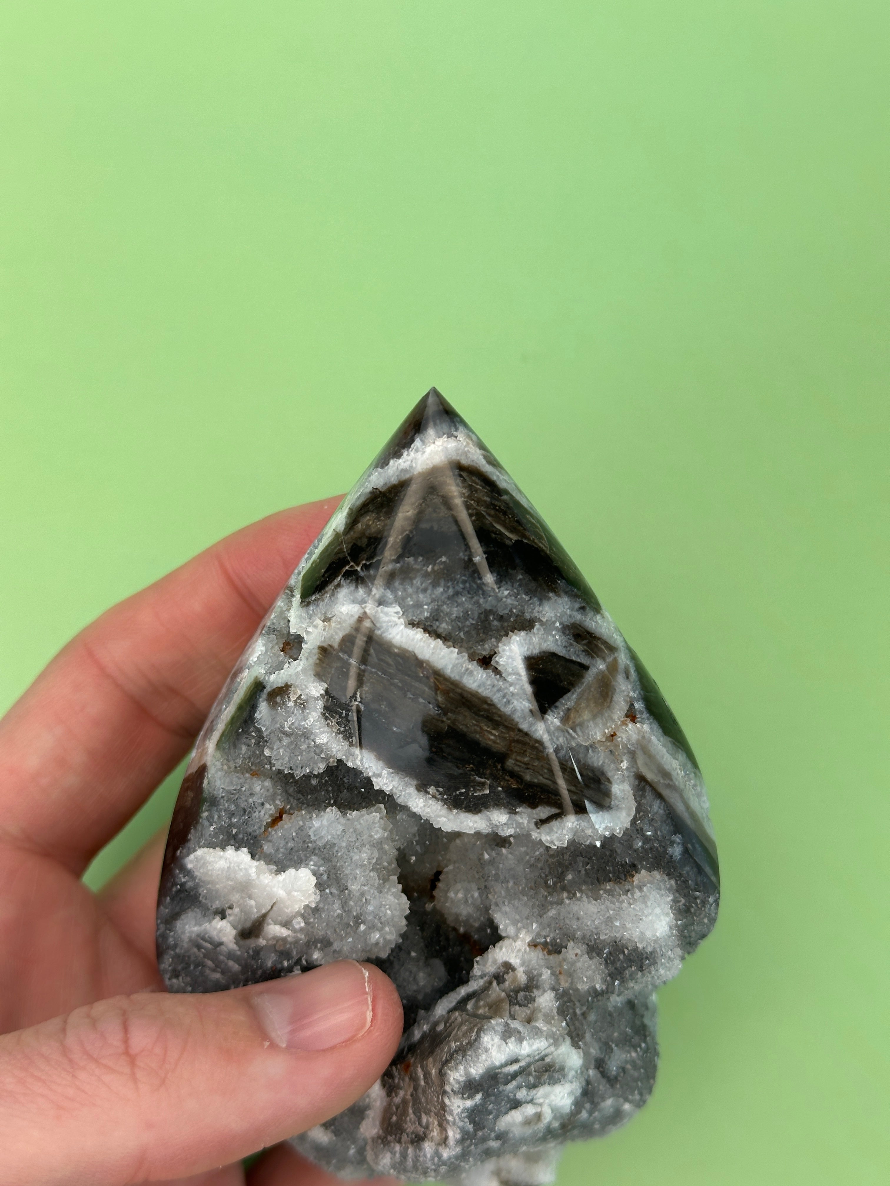 Sphalerite - Free standing druzy teardrop