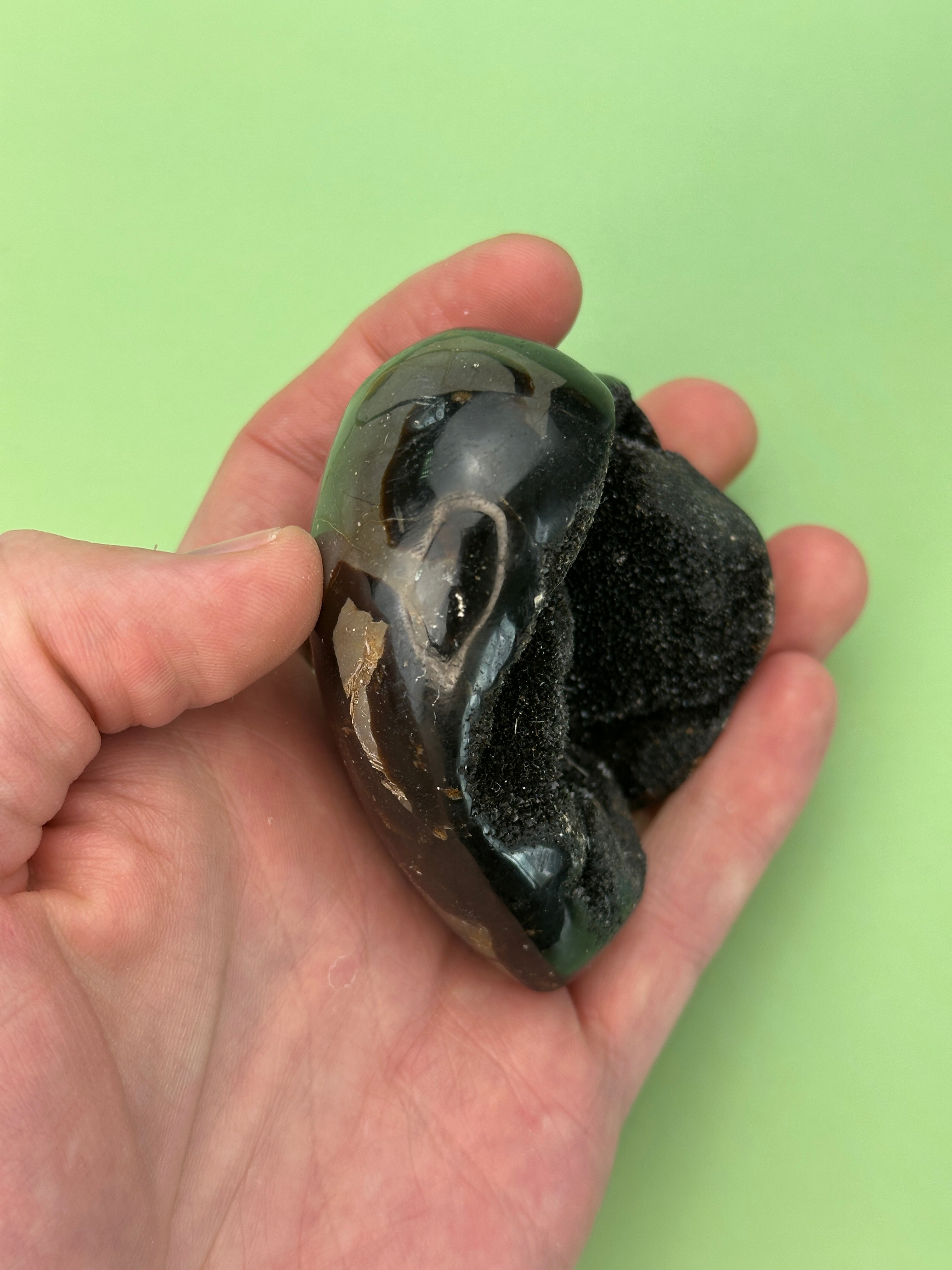 Septarian - Druzy heart