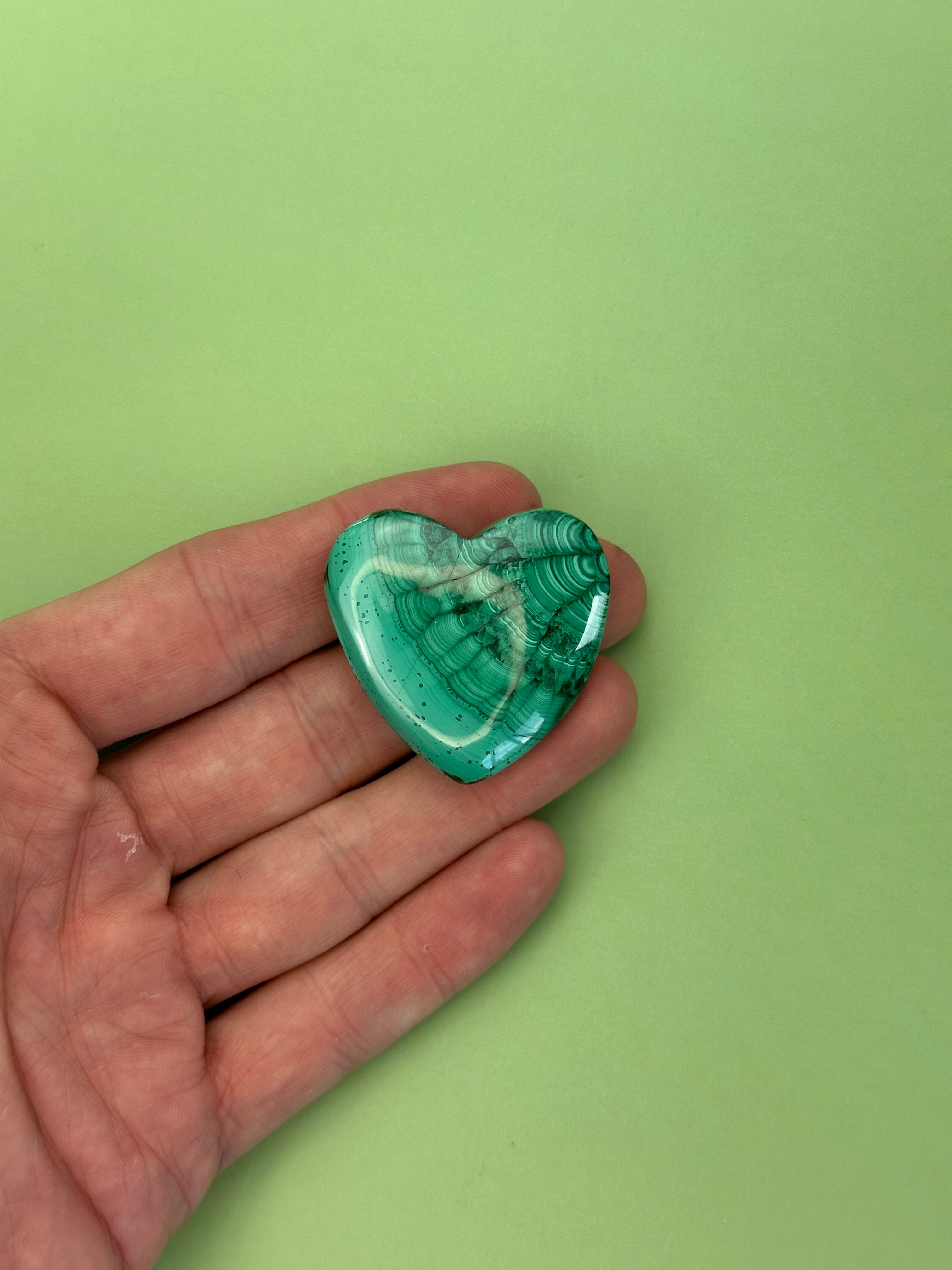 Malachite - Medium heart