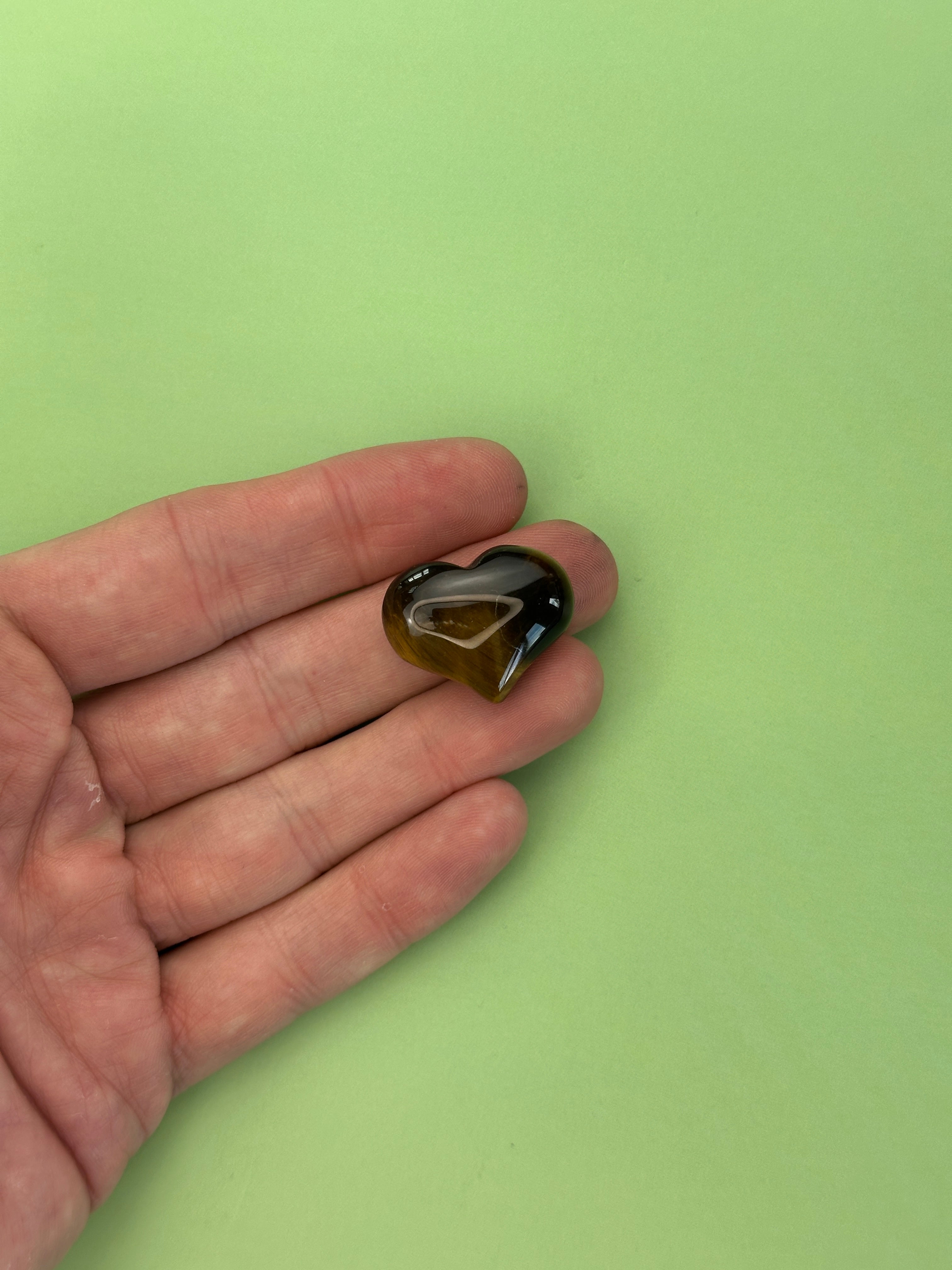 Tigers eye - Mini heart