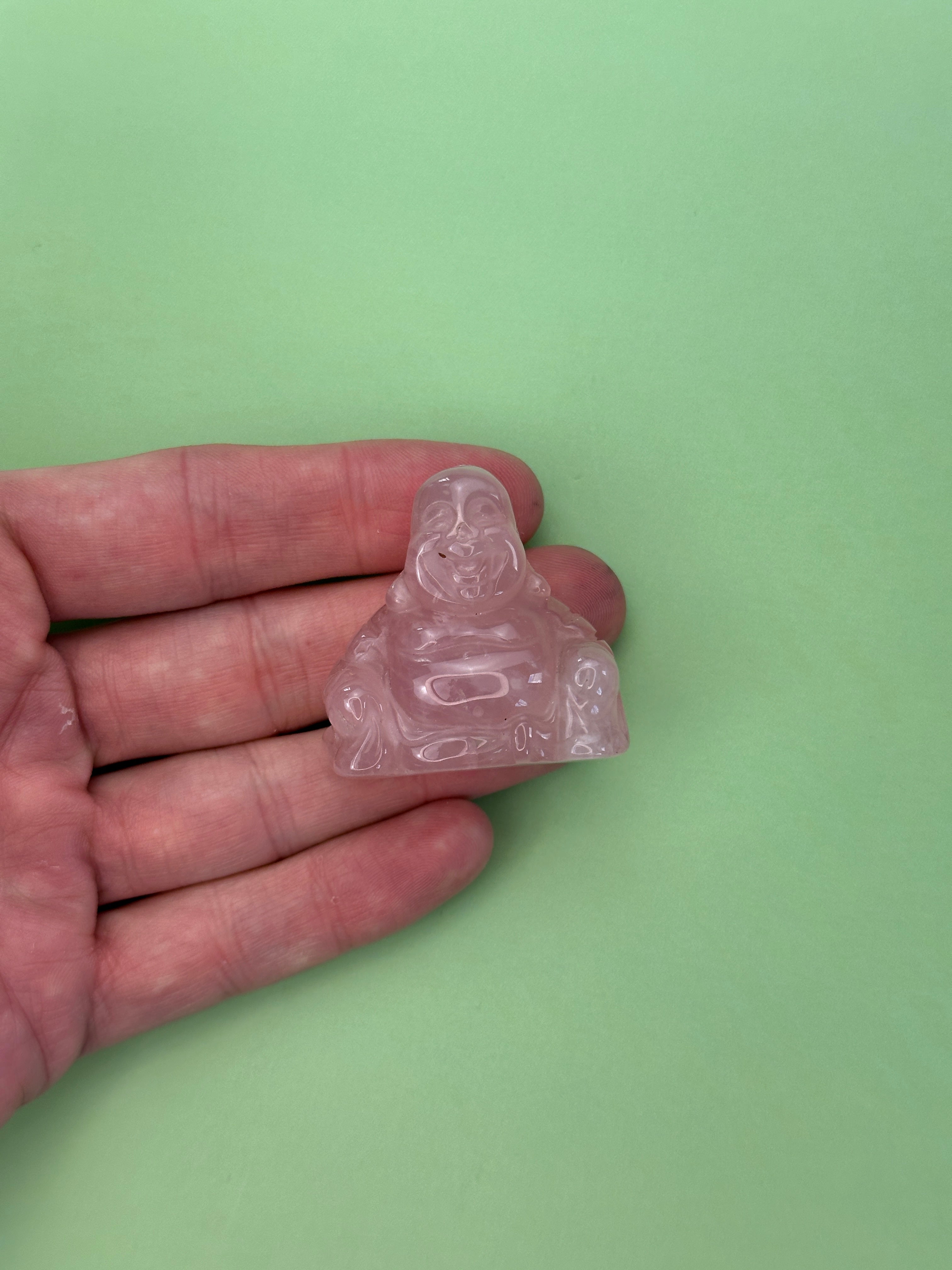 Rose quartz - Mini buddha