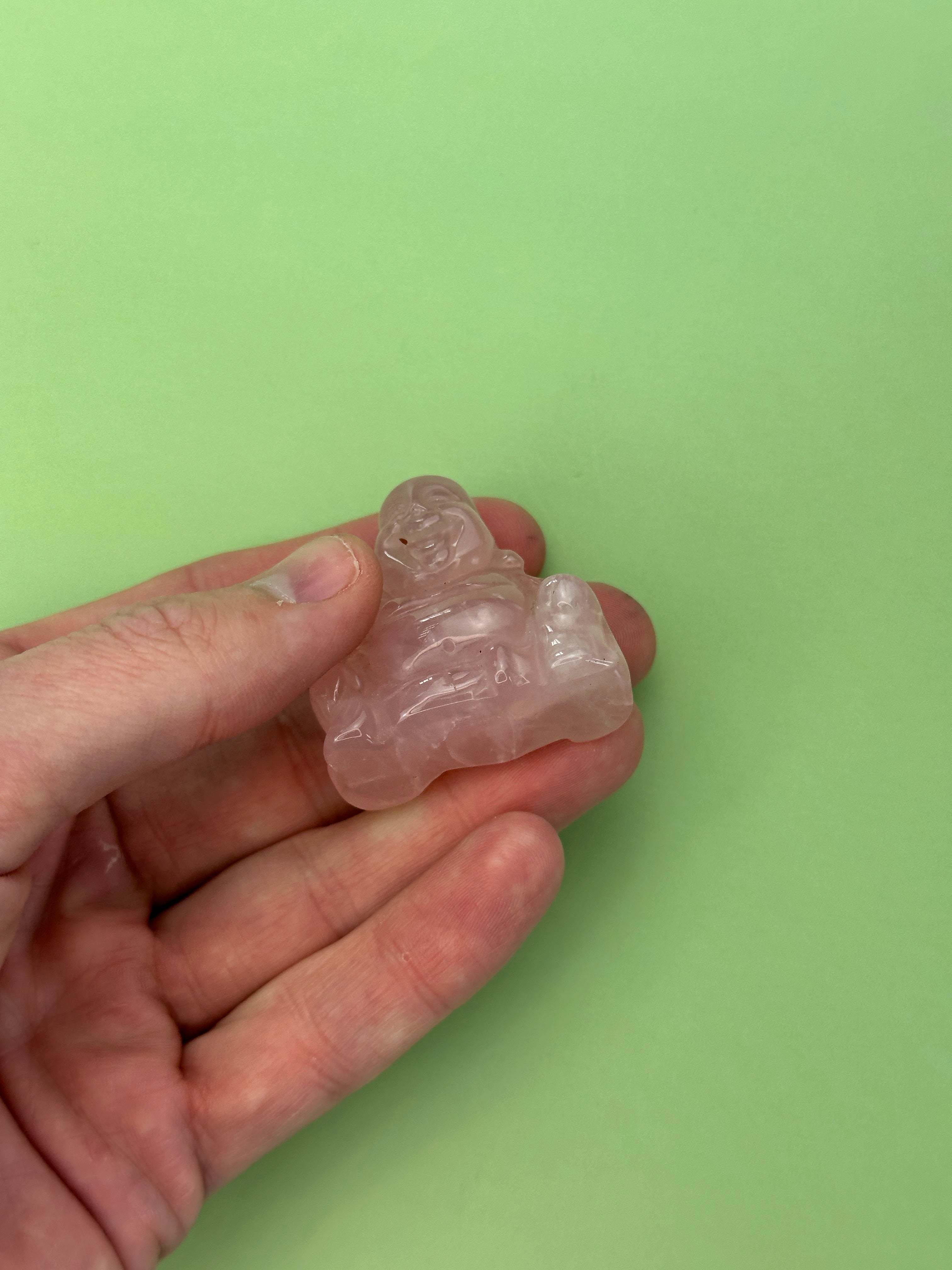 Rose quartz - Mini buddha