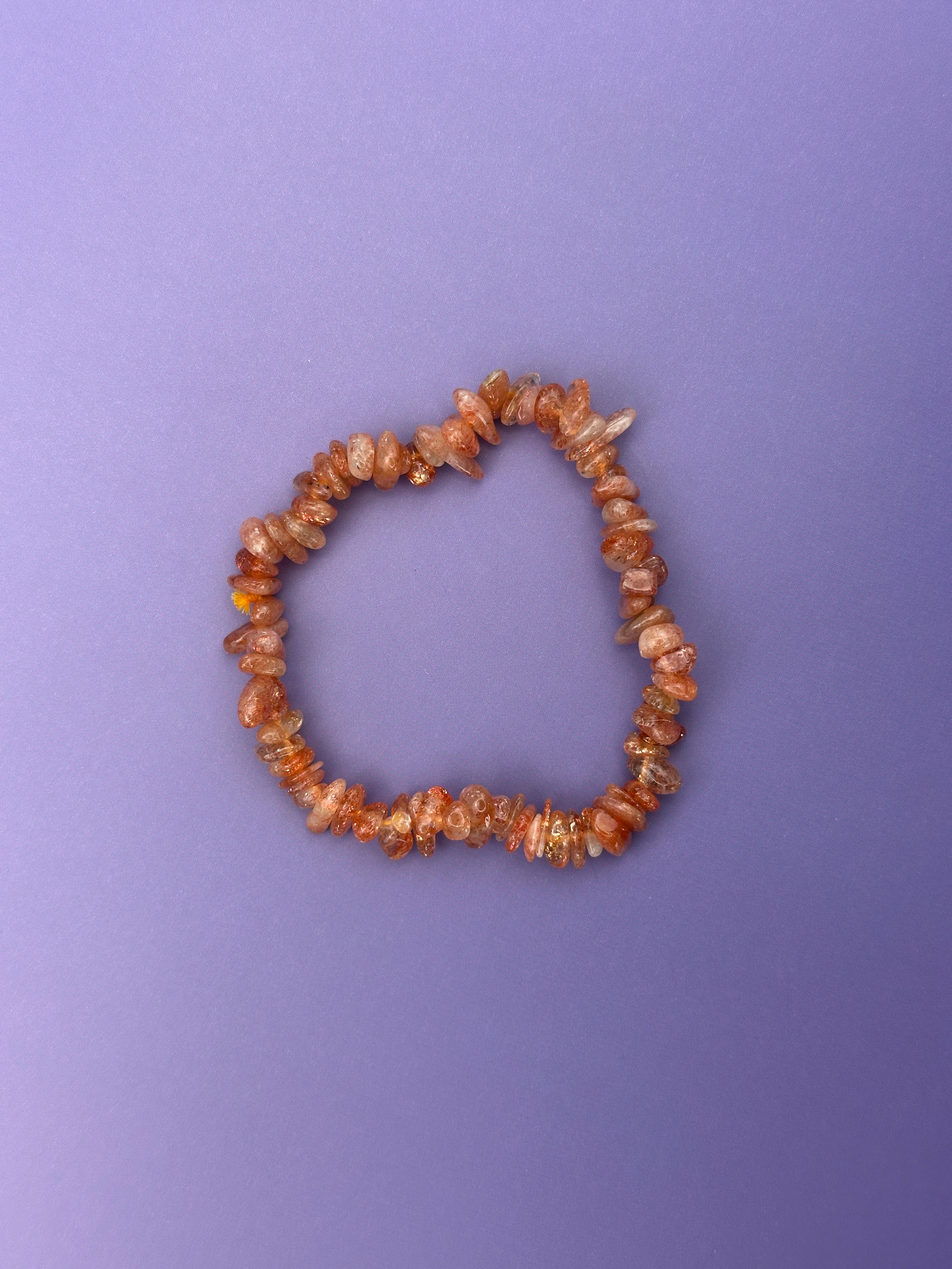 Sunstone - Crystal chip bracelet