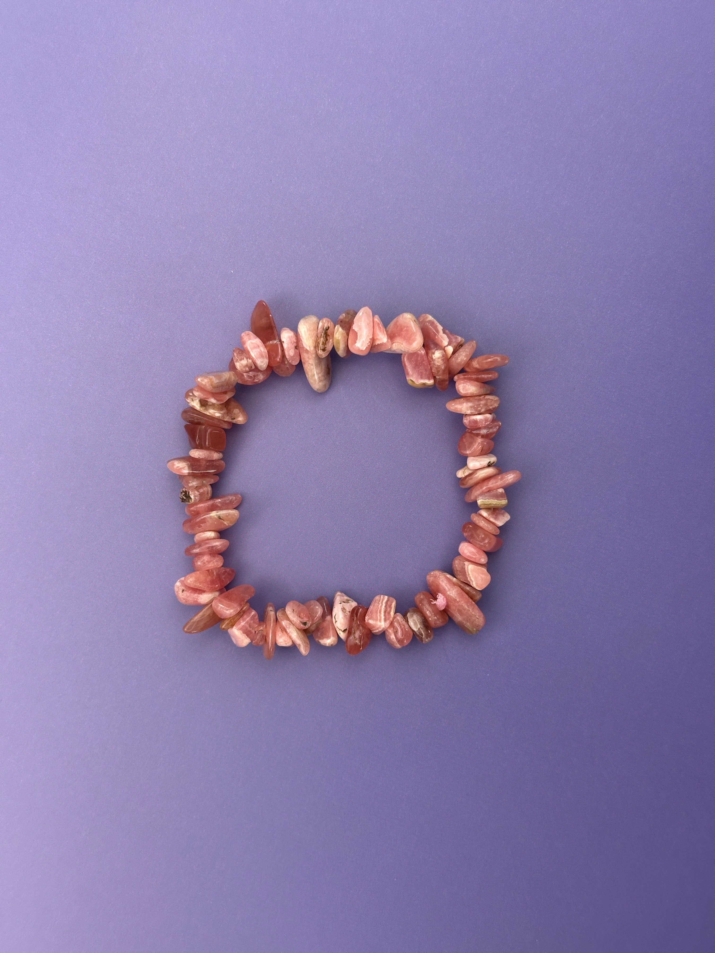 Rhodochrosite - Crystal chip bracelet
