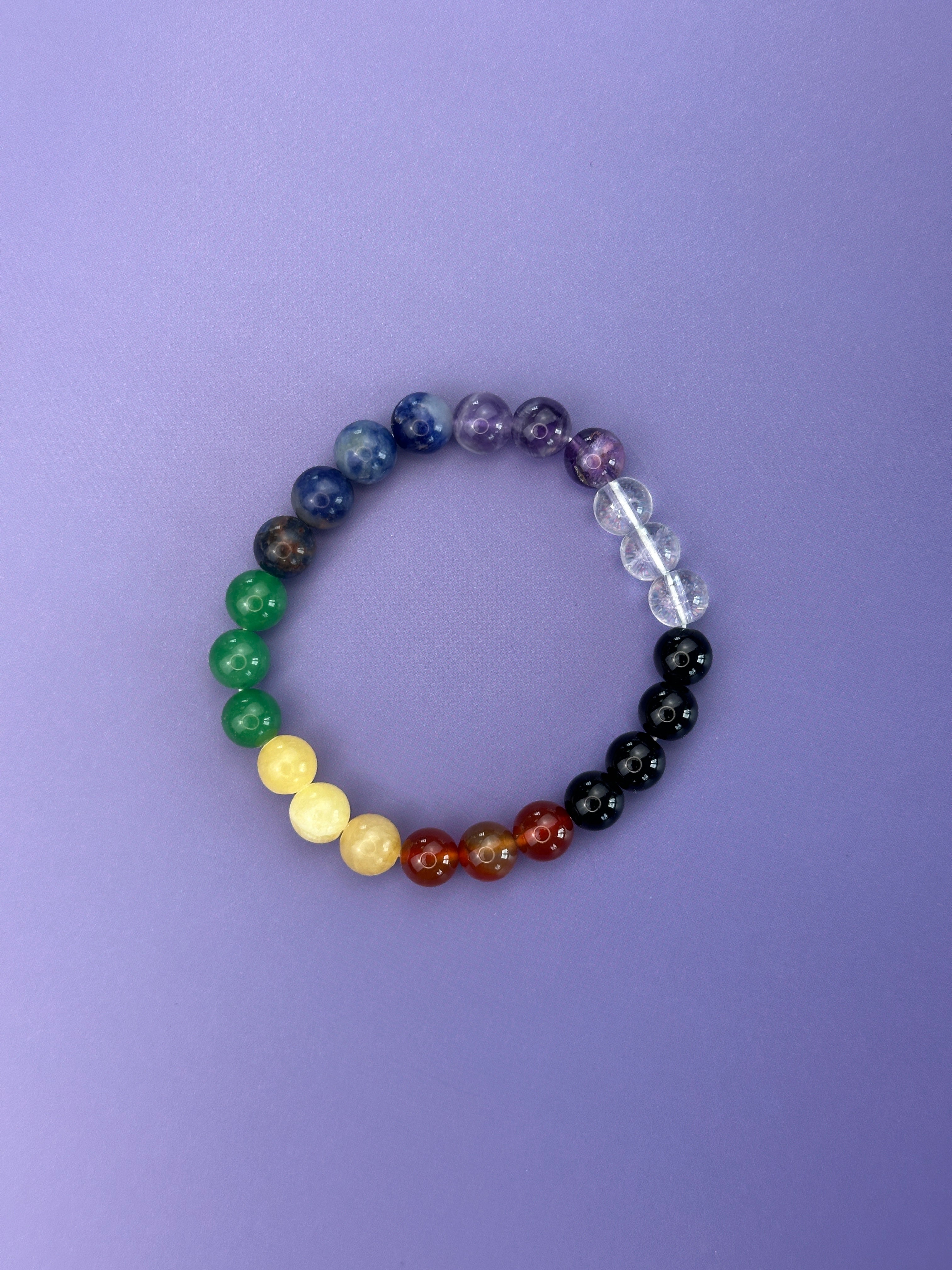 Chakra mixed bead bracelet