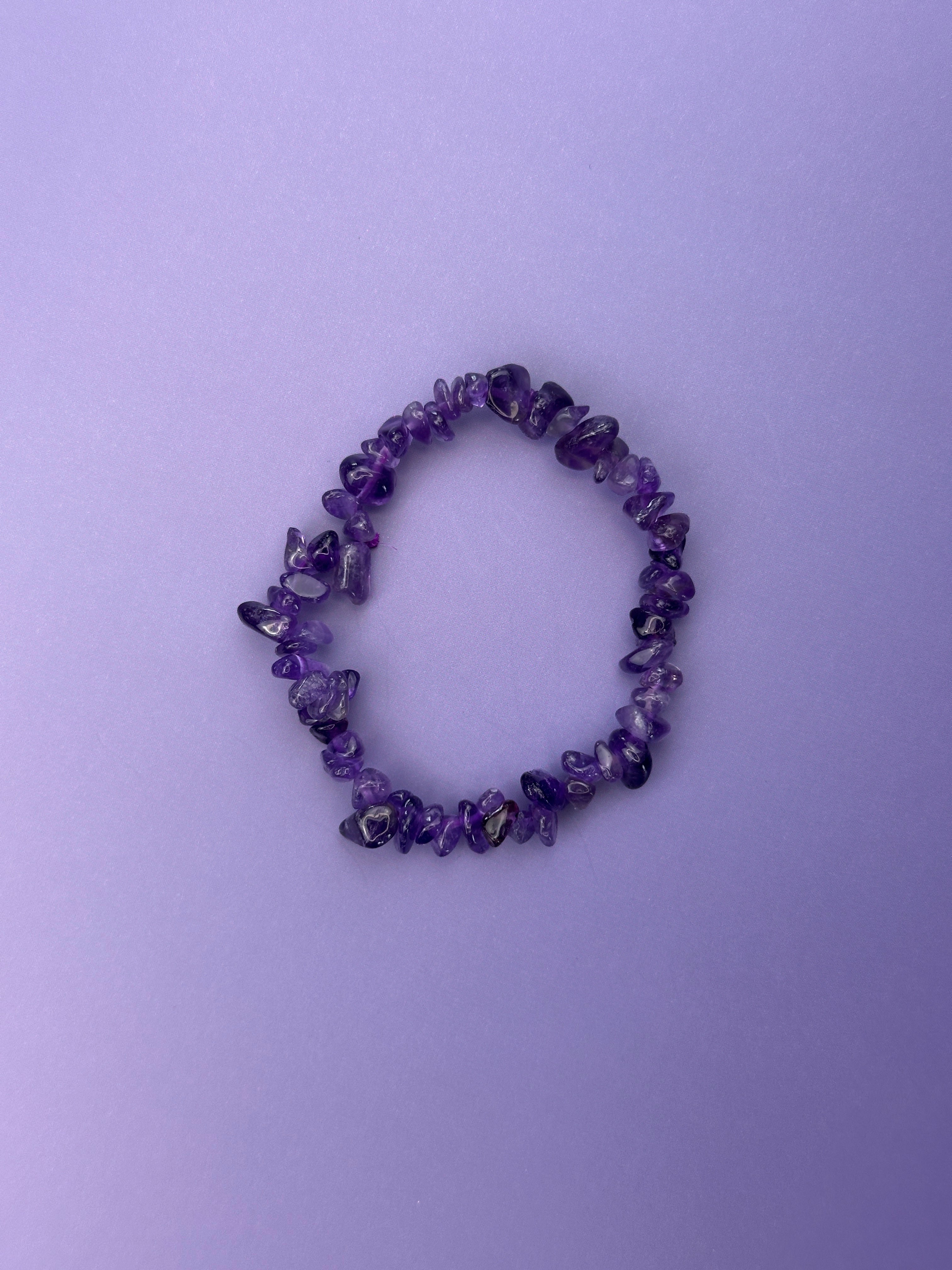 Amethyst - Crystal chip bracelet