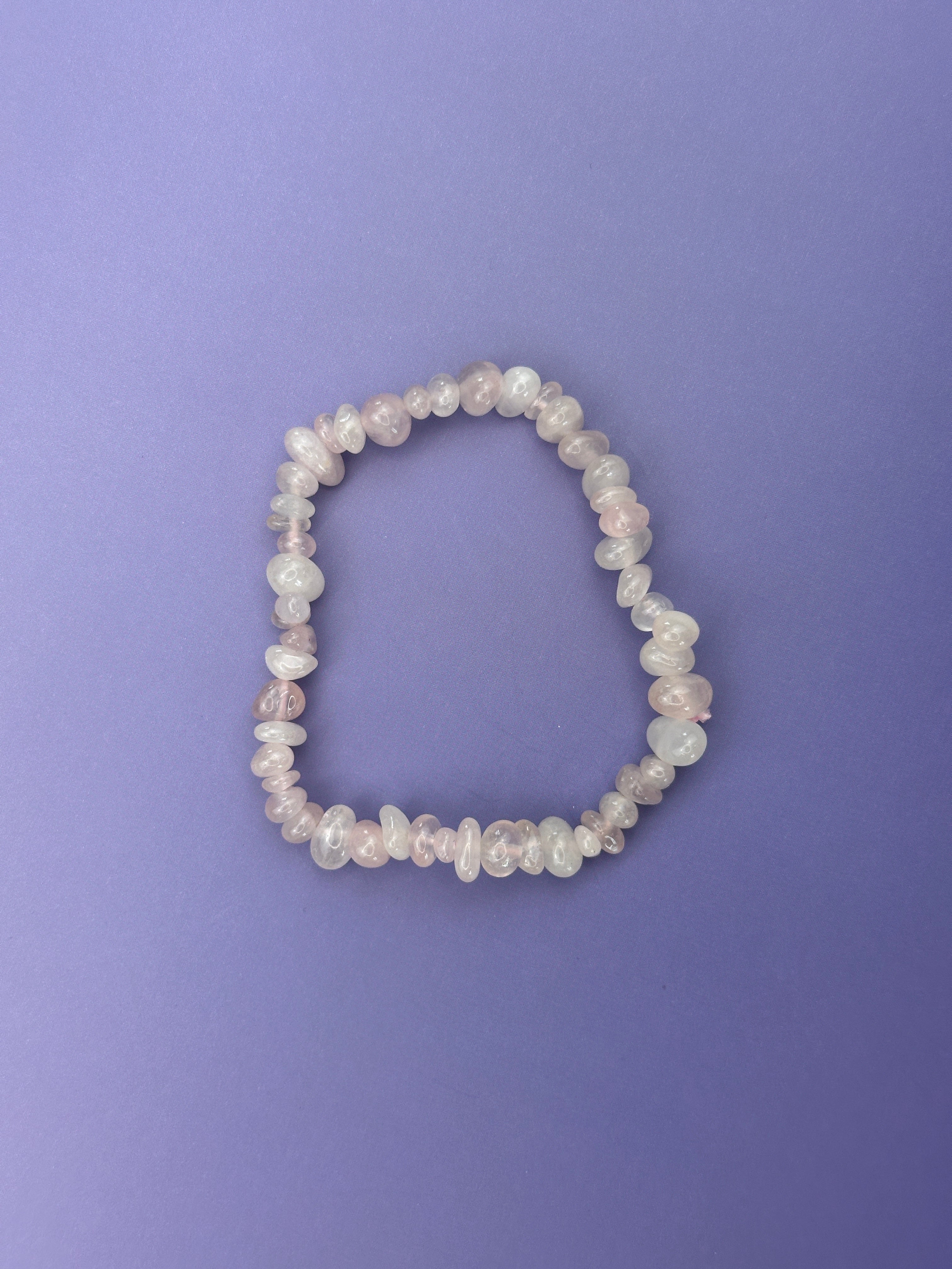 Rose quartz - Crystal chip bracelet