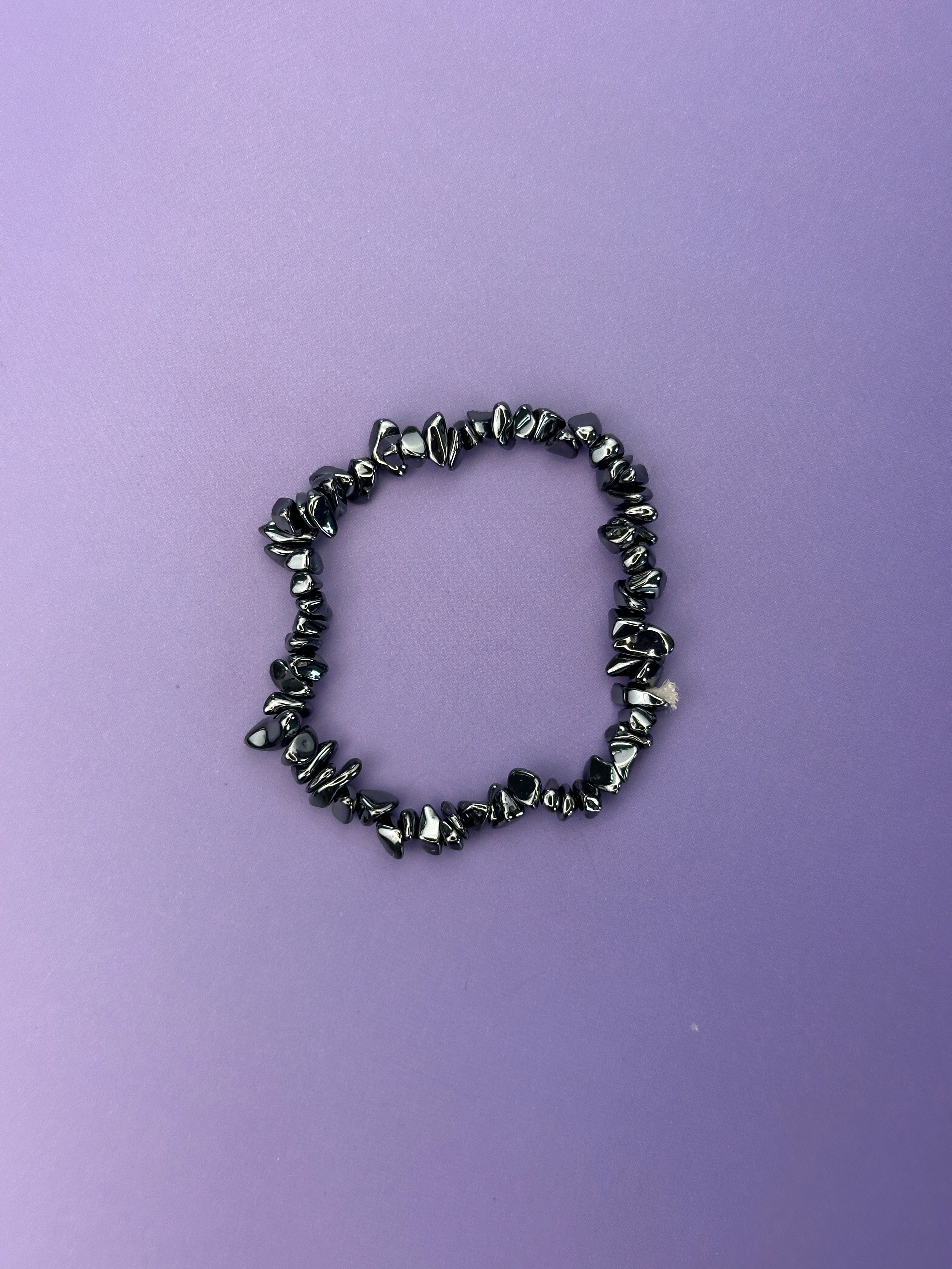 Hematite - Crystal chip bracelet