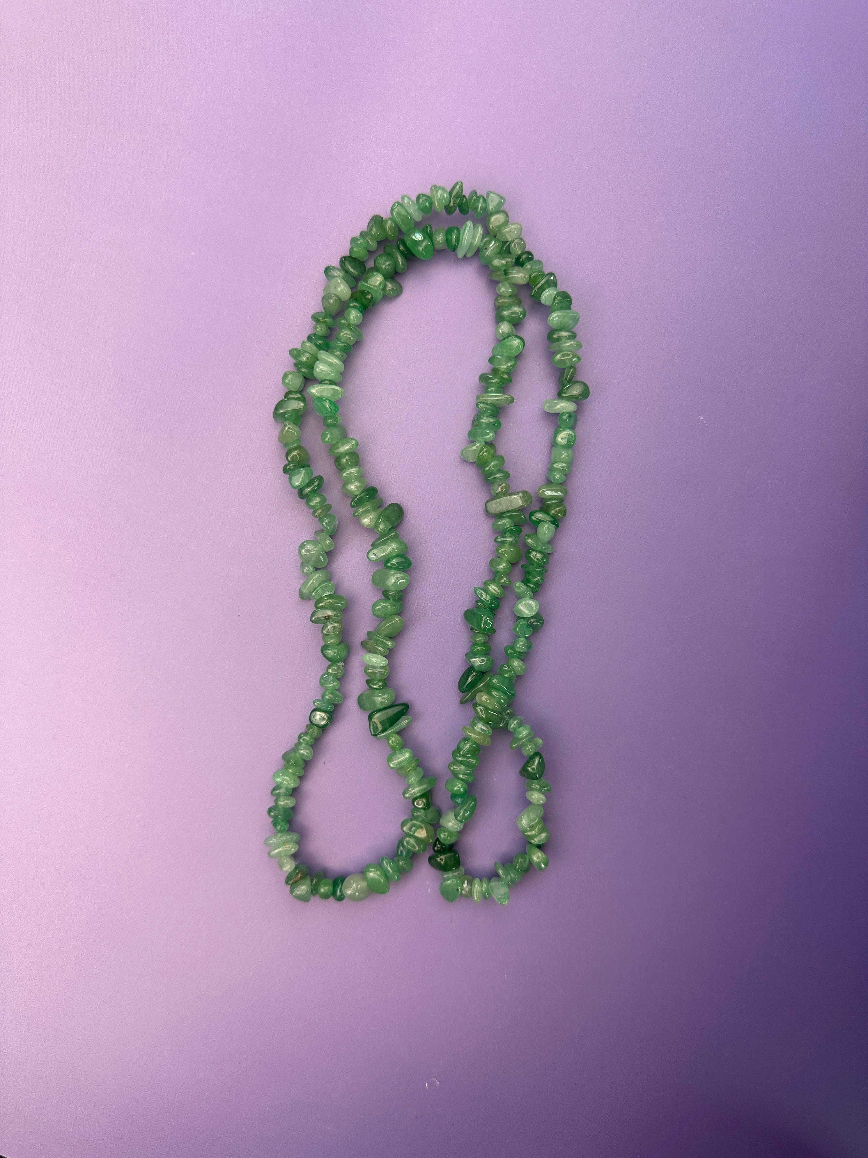 Green aventurine - Crystal chip necklace
