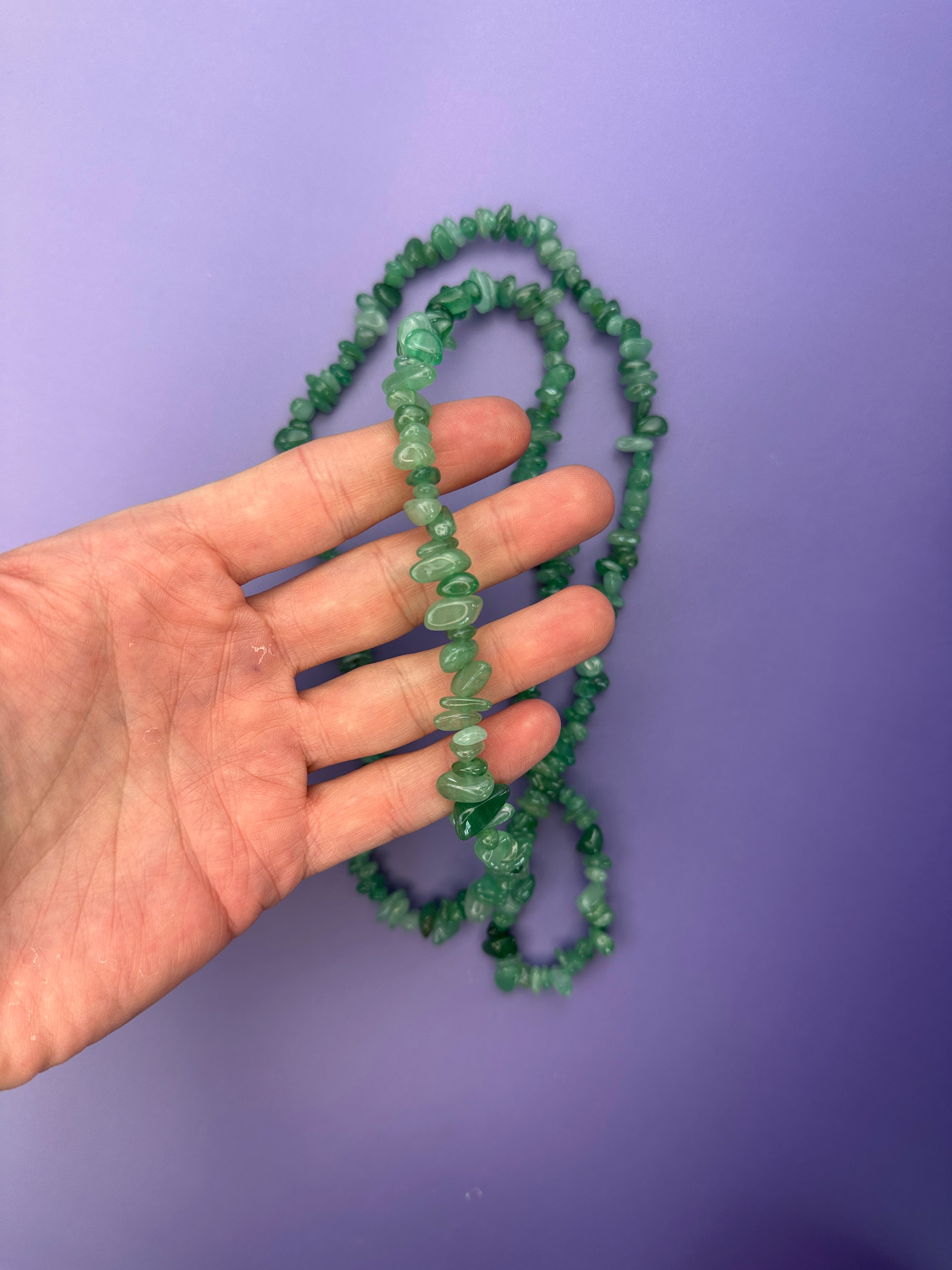 Green aventurine - Crystal chip necklace