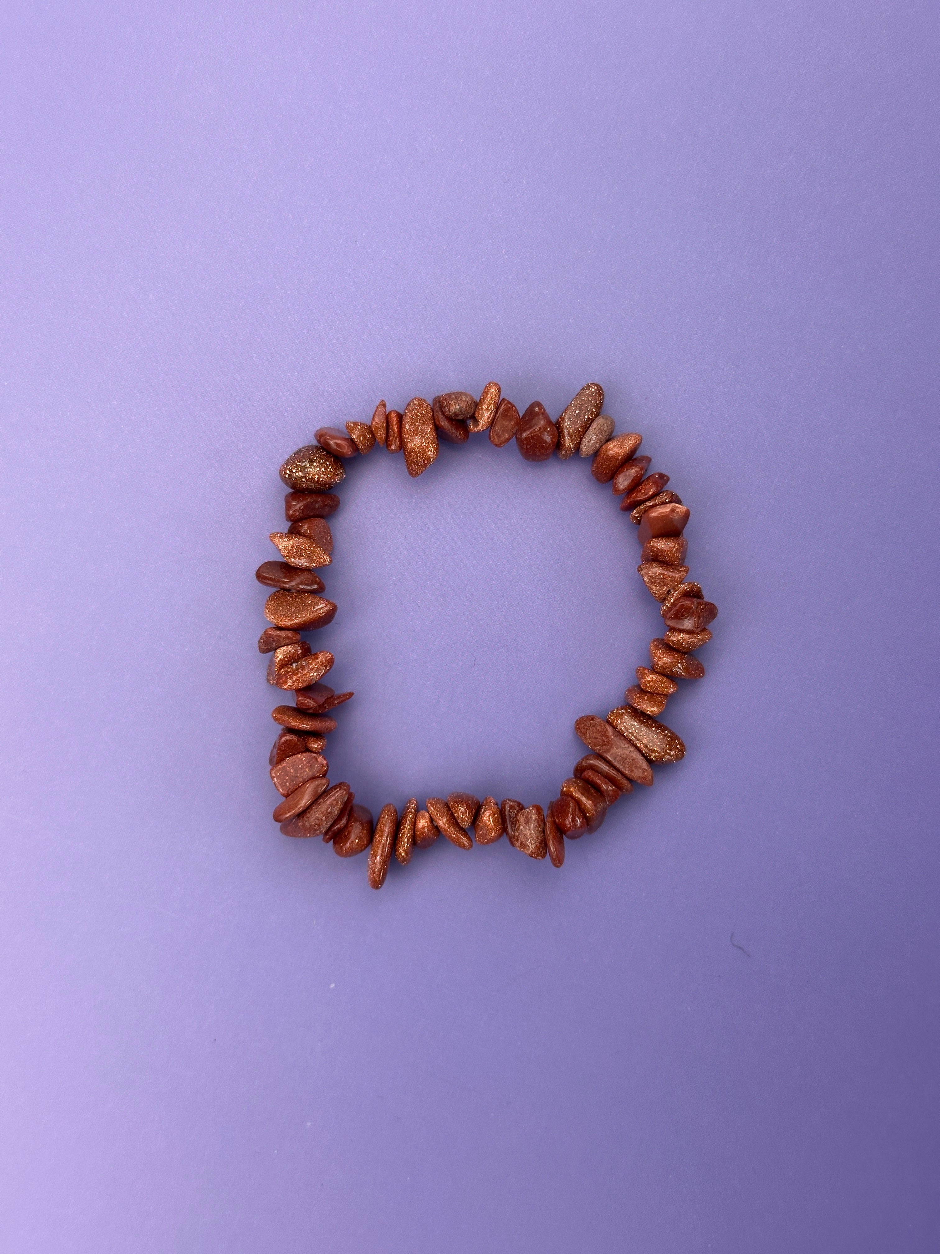 Goldstone - Crystal chip bracelet