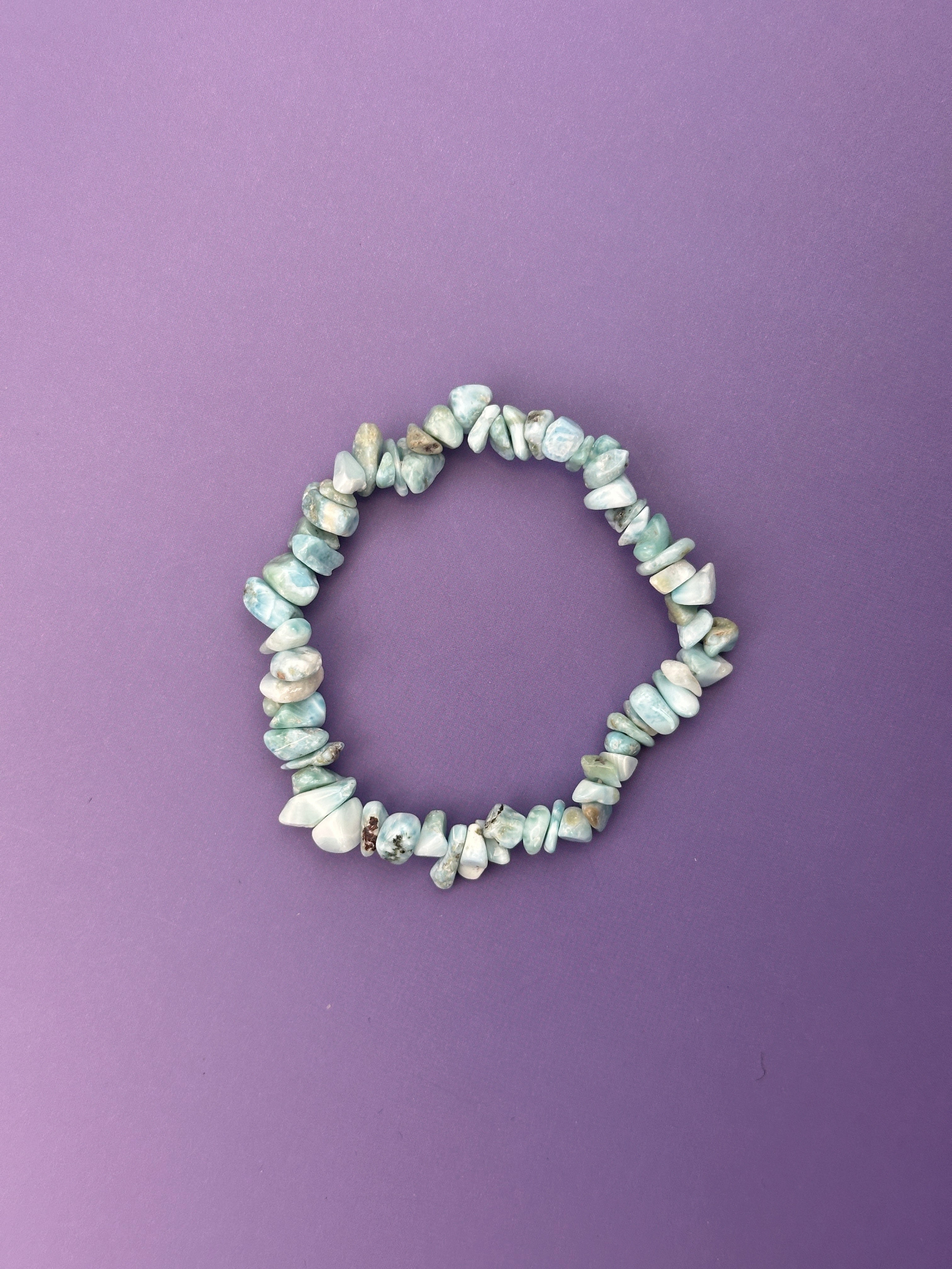 Larimar - Crystal chip bracelet