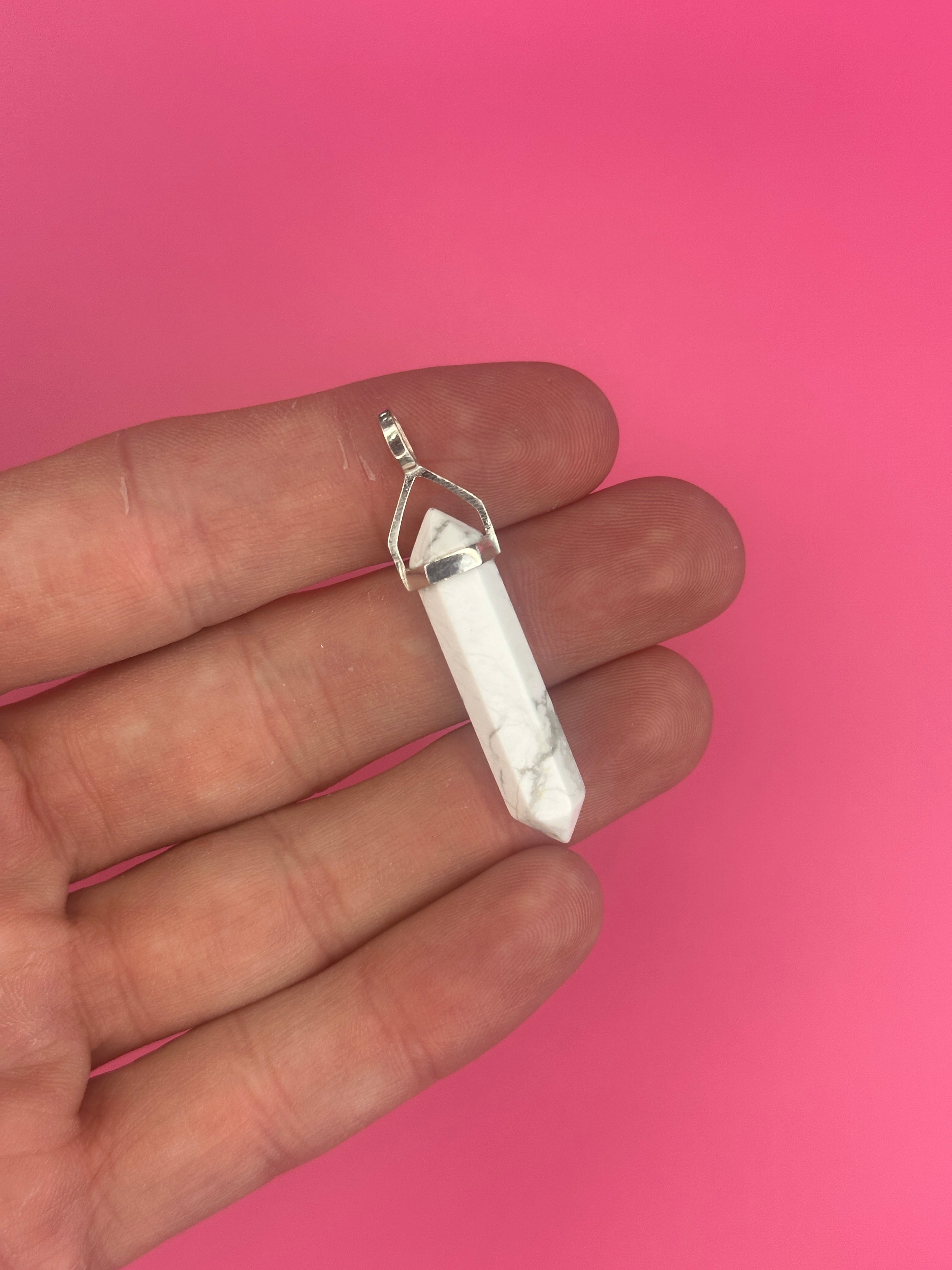 Anxiety pendant - Howlite (sterling silver)