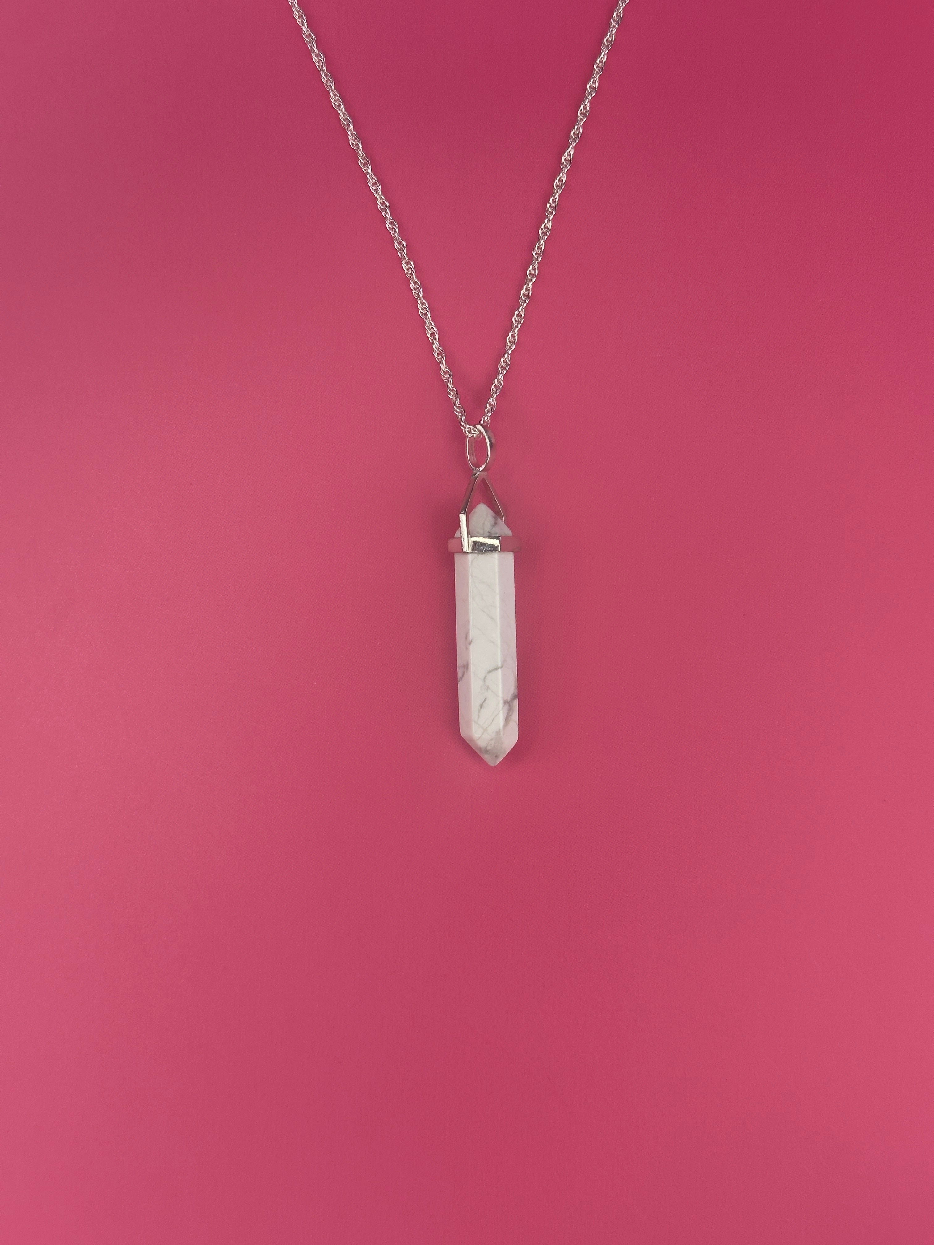 Anxiety pendant - Howlite (sterling silver)