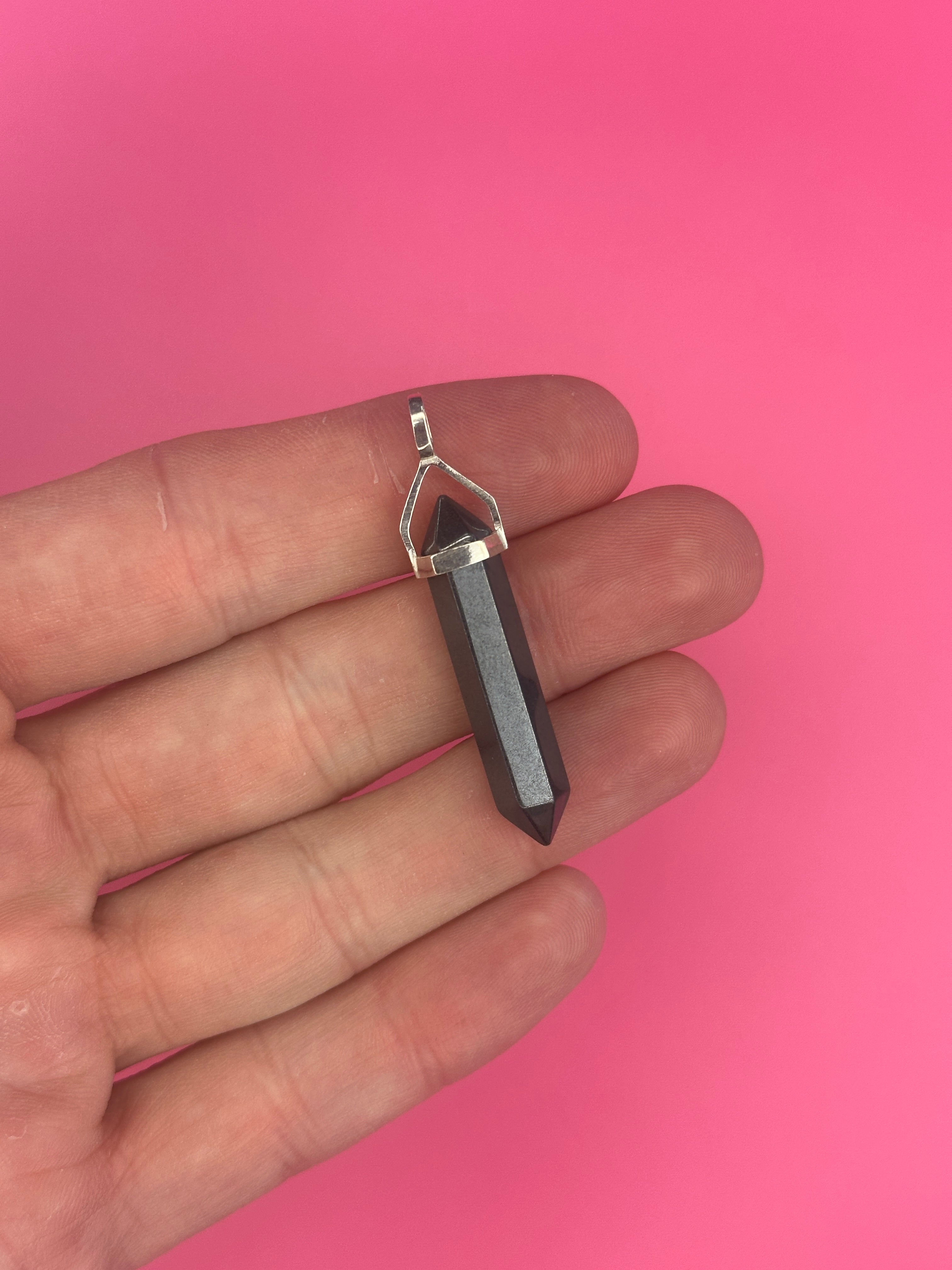 Grounding pendant - Hematite (sterling silver)
