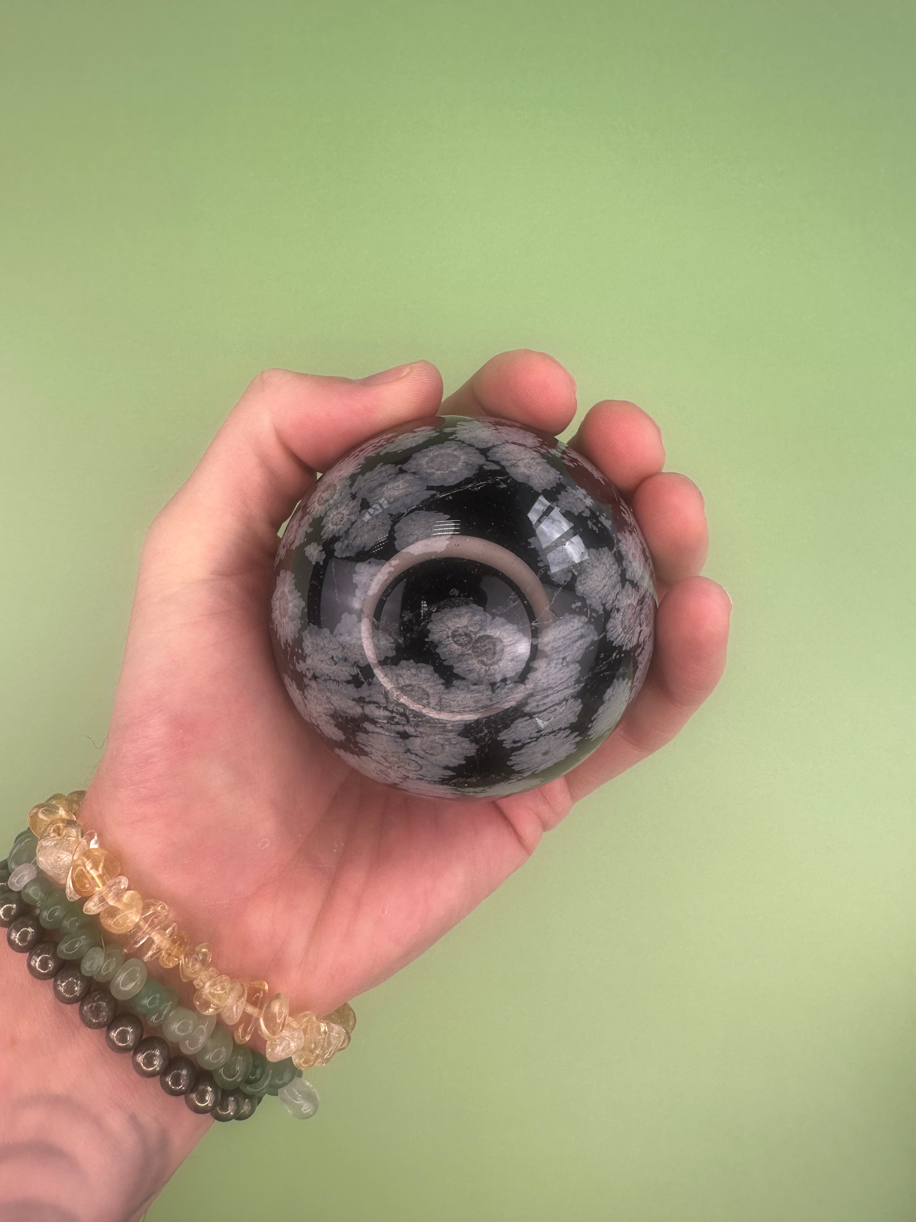 Snowflake obsidian - XL sphere