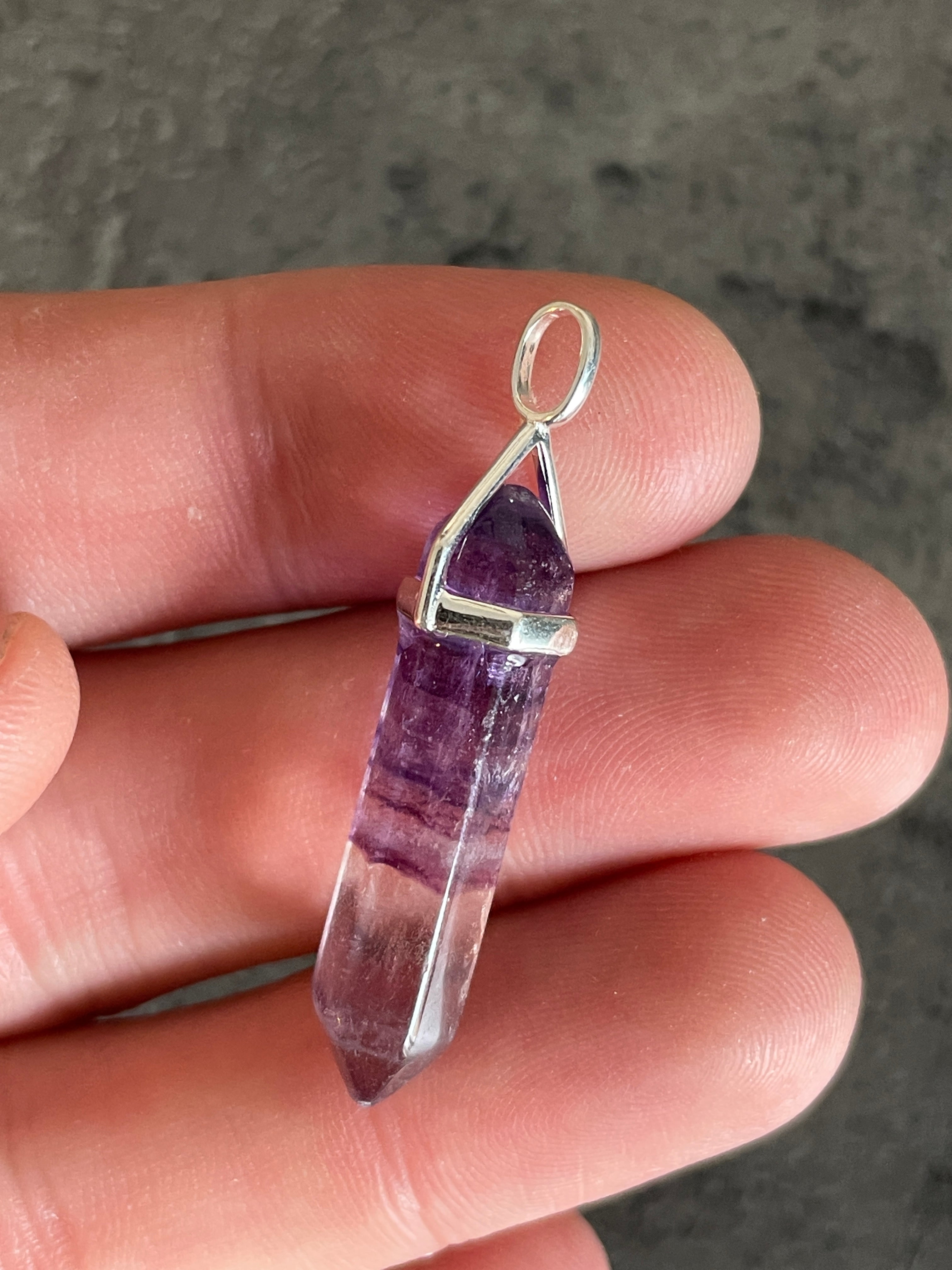 Creativity pendant - Fluorite (sterling silver)