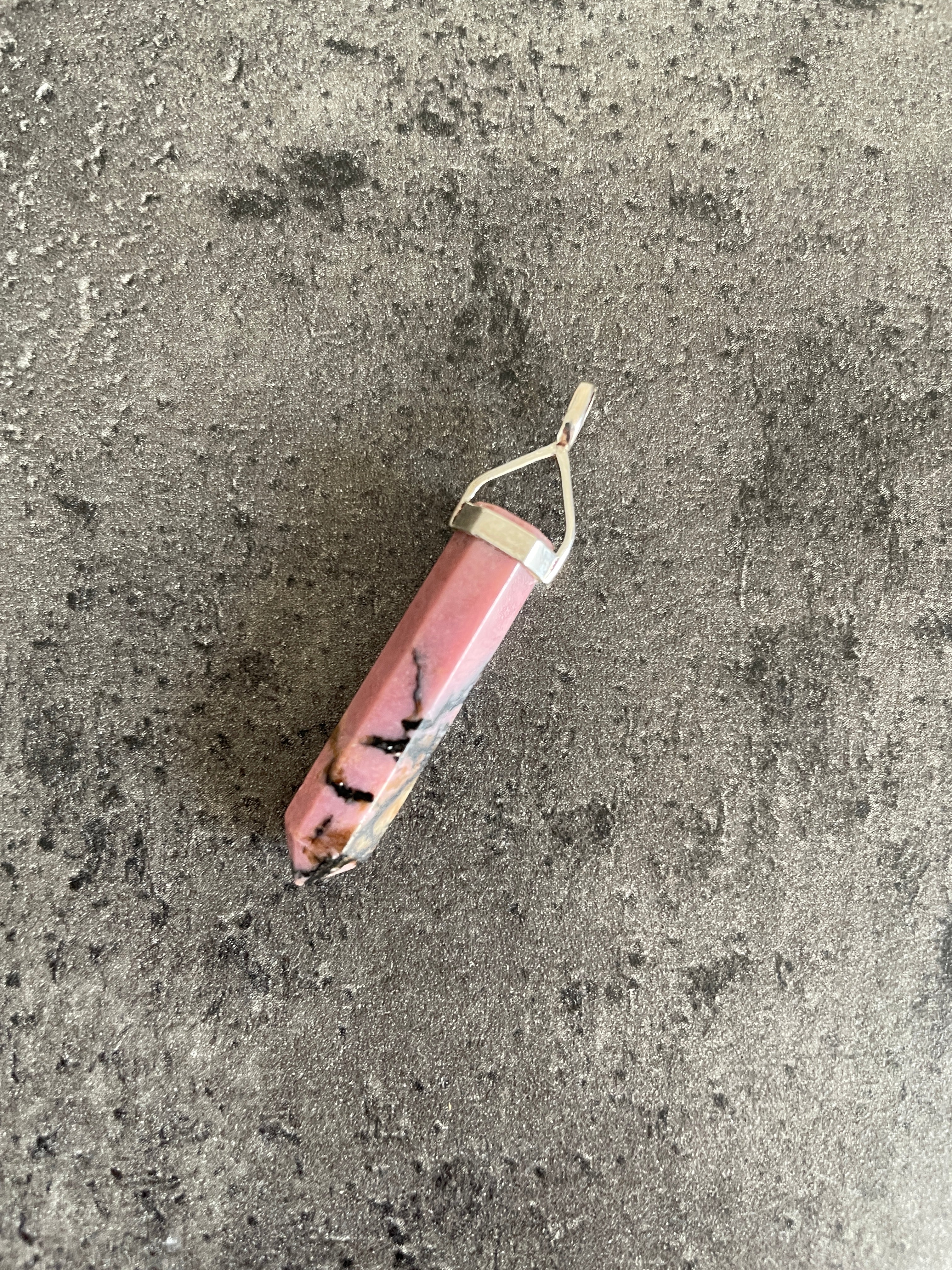 Relationships pendant - Rhodonite (sterling silver)