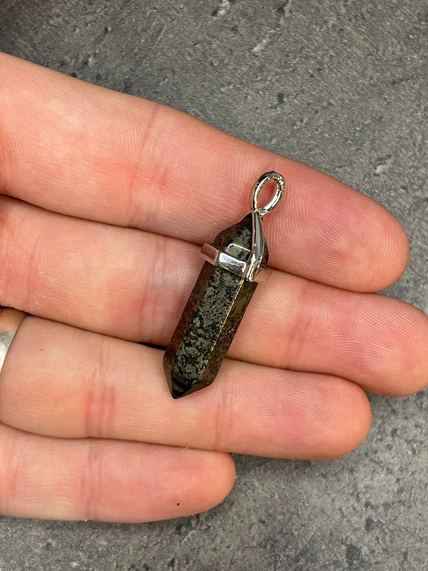 Abundance and wealth pendant - Pyrite