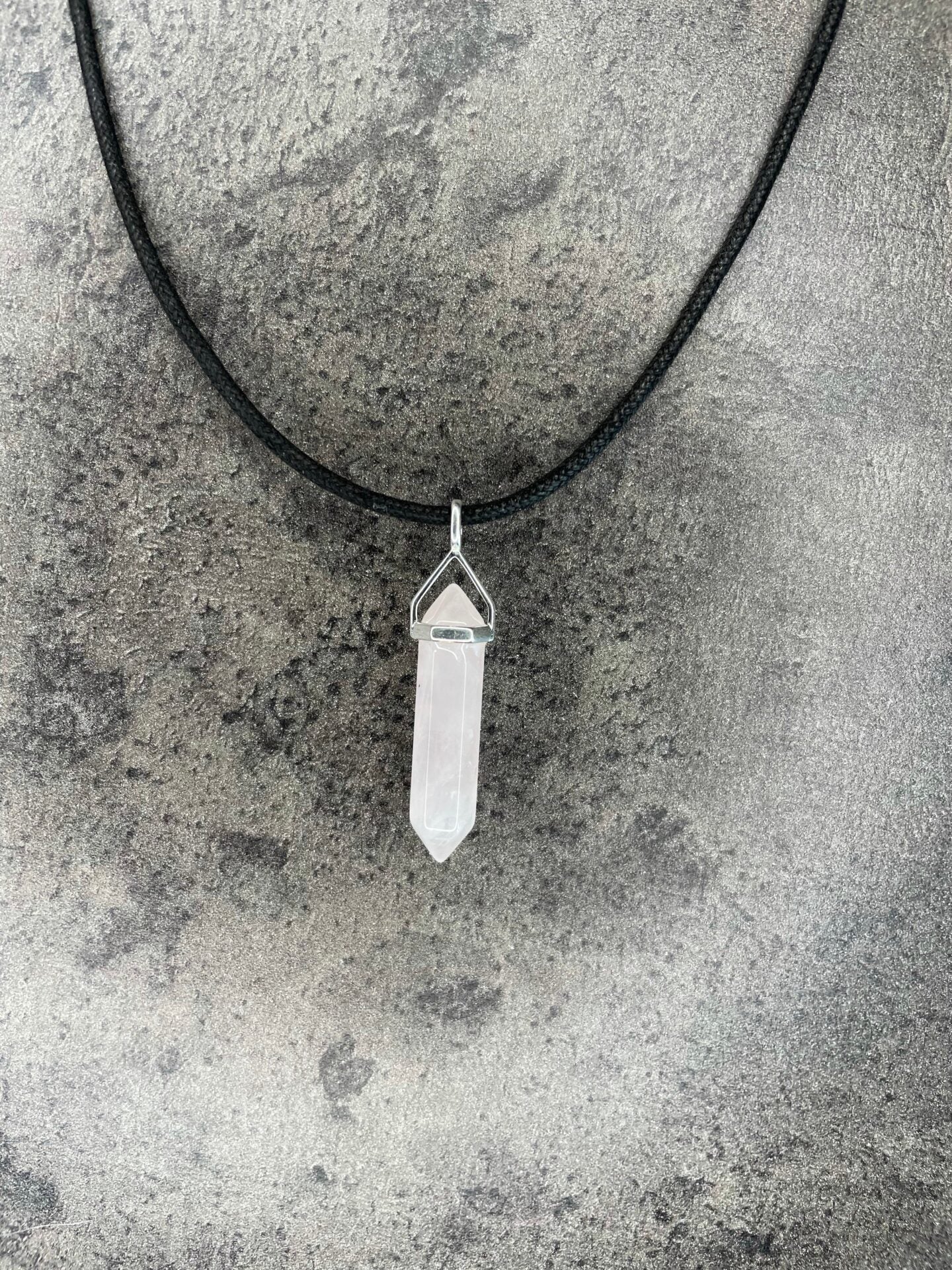 Love pendant - Rose quartz (sterling silver)