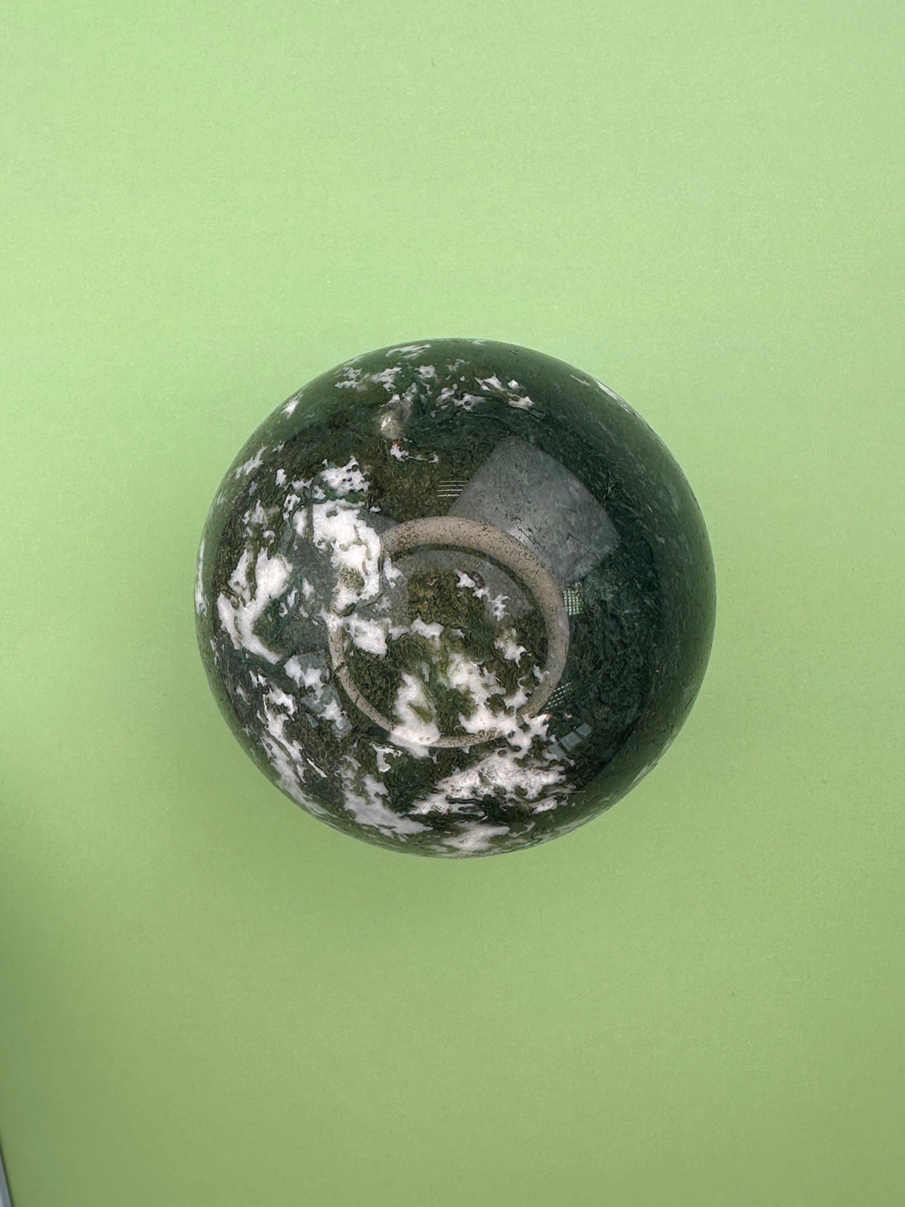 Moss agate - Large sphere
