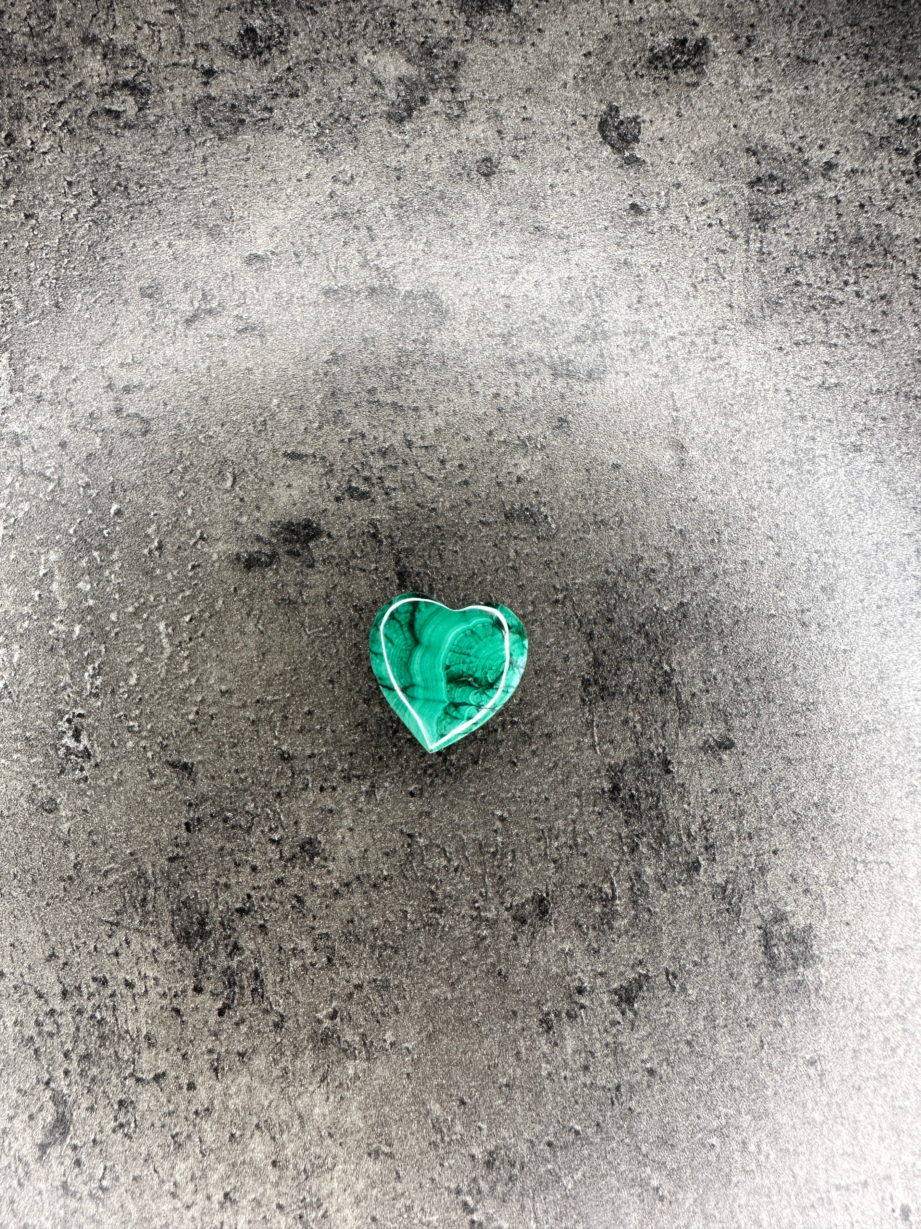 Malachite - Mini heart