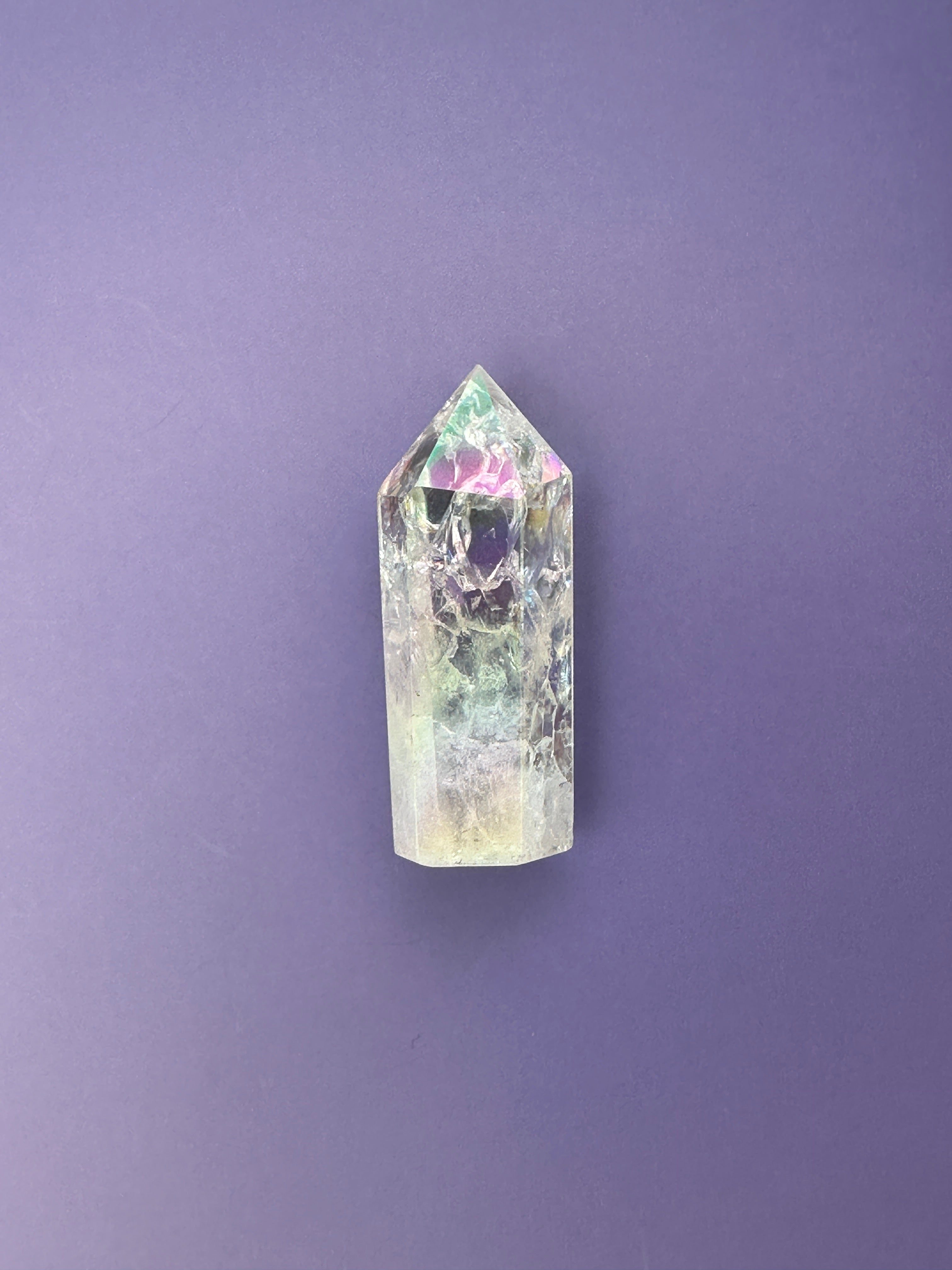 Aura crackle quartz - Small tower
