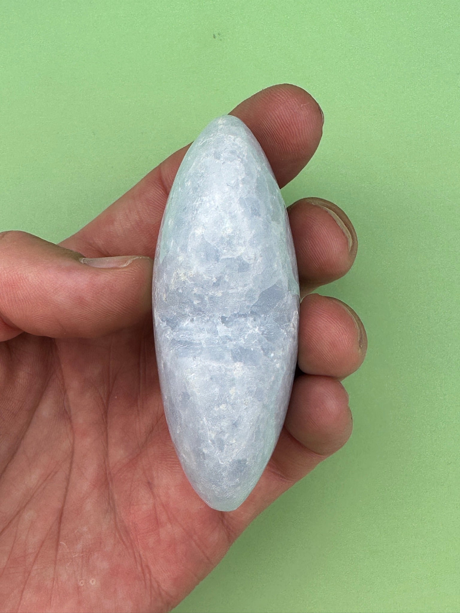 Blue calcite - XL heart