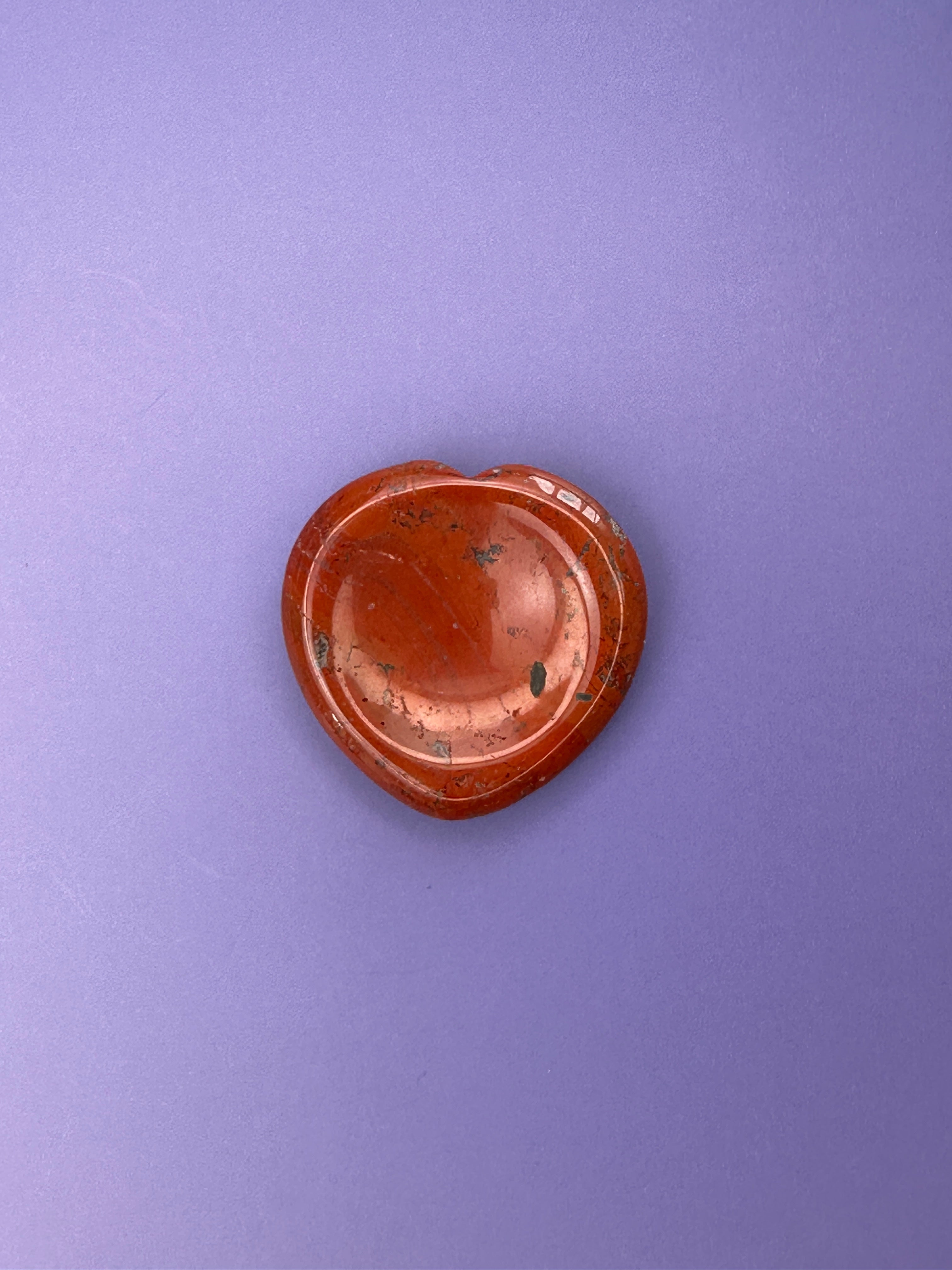 Red jasper - Heart thumbstone