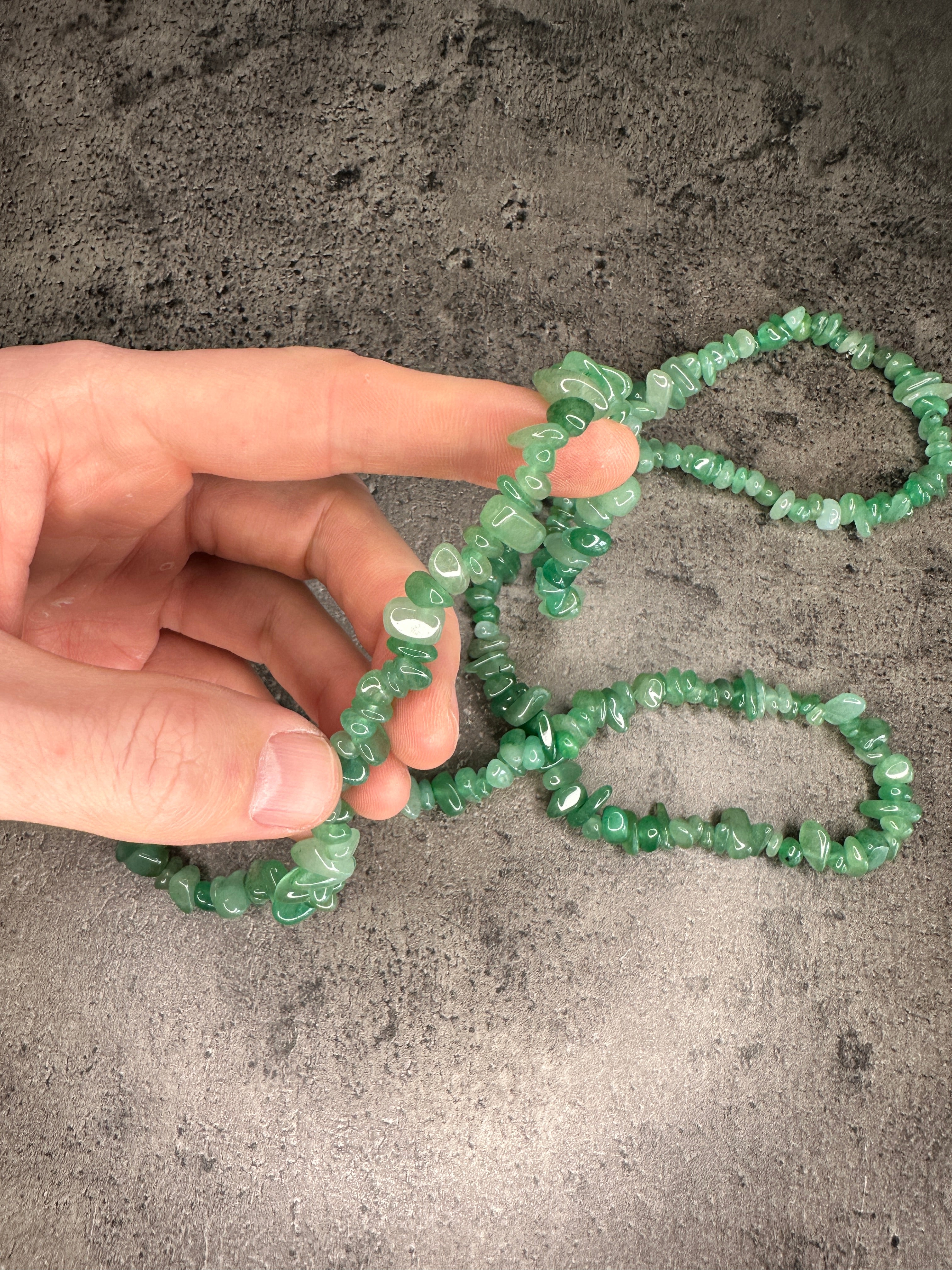 Green aventurine - Crystal chip necklace