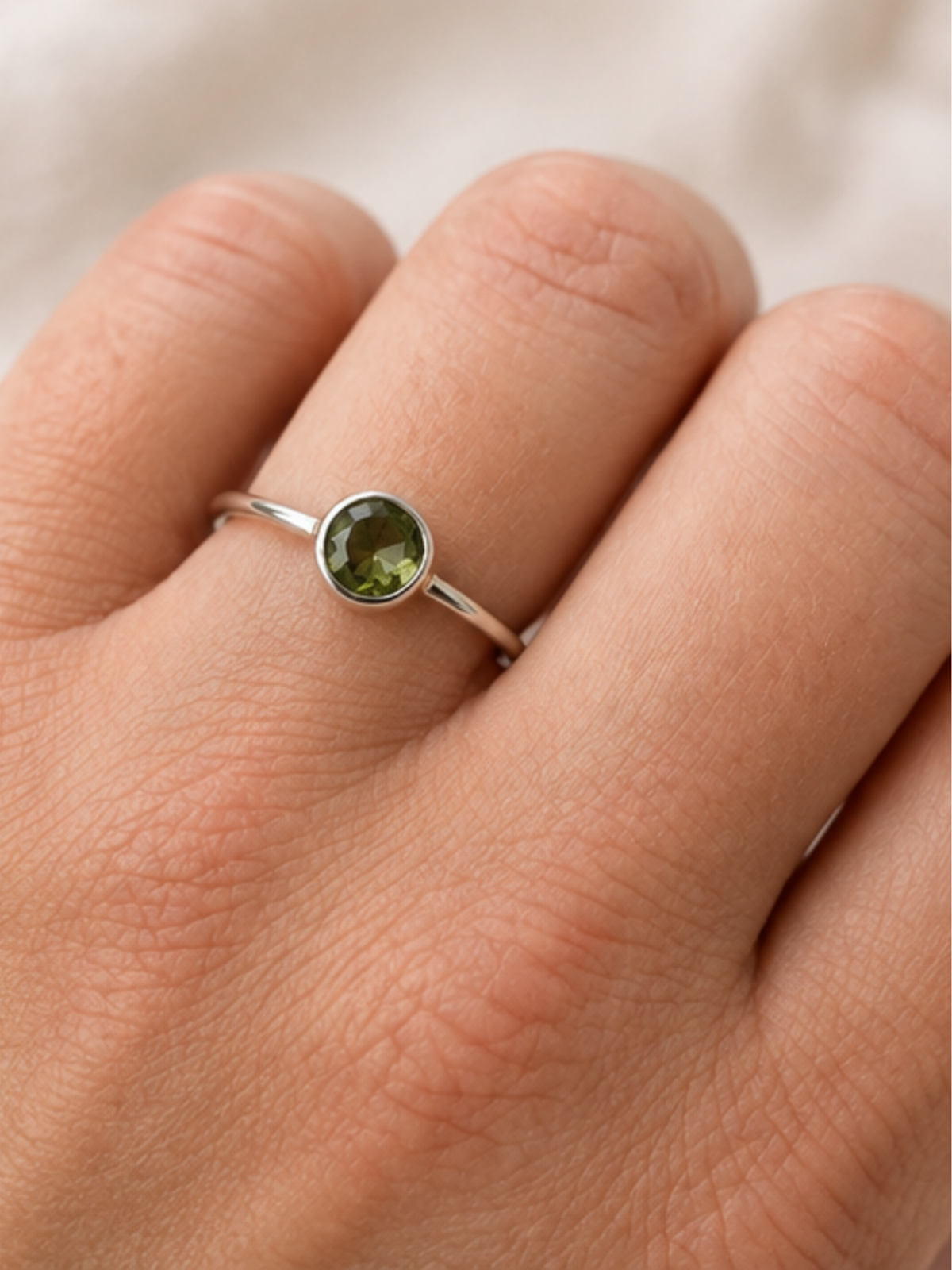 Moldavite - Faceted ring