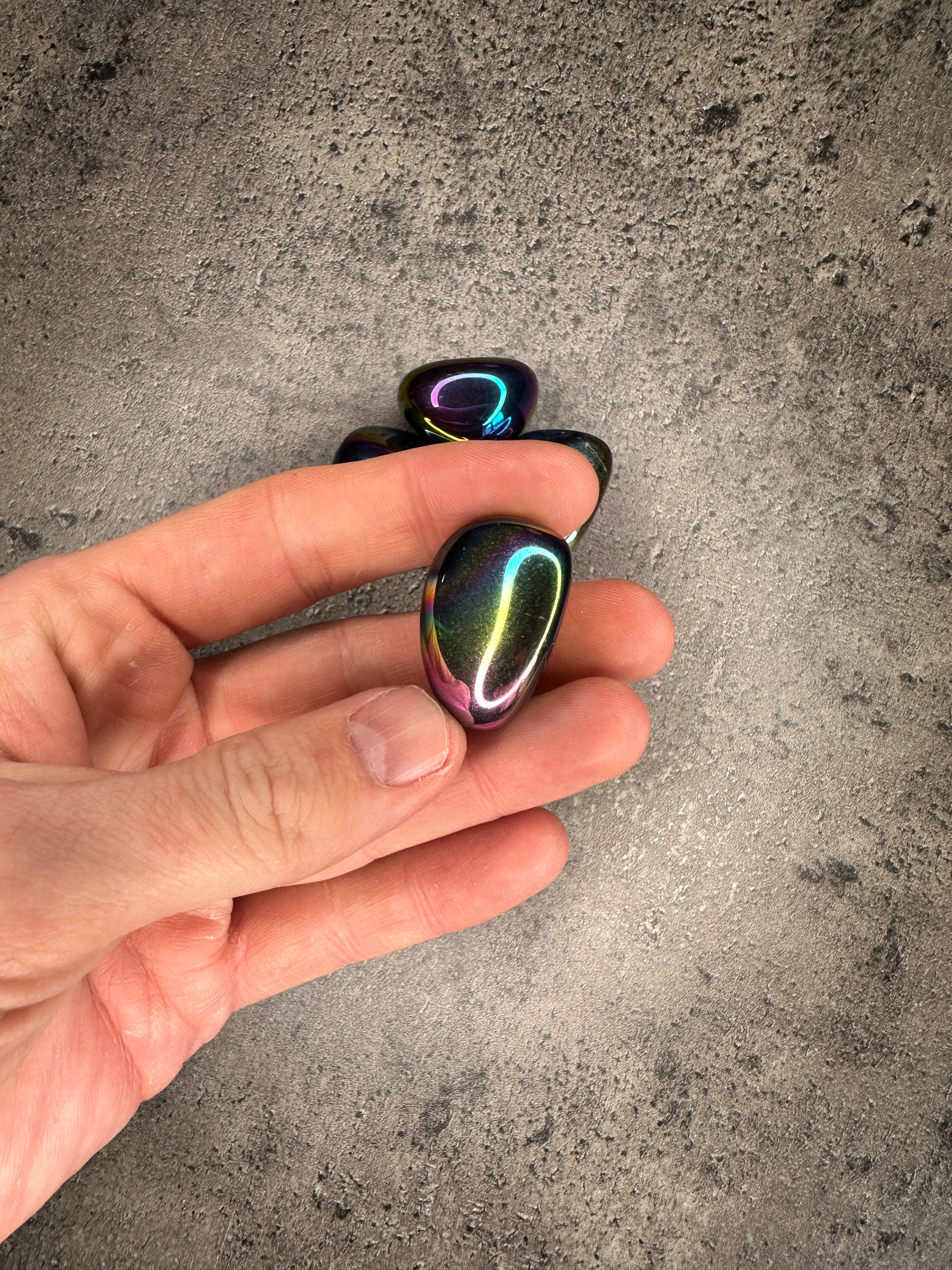 Titanium aura quartz - Tumblestone