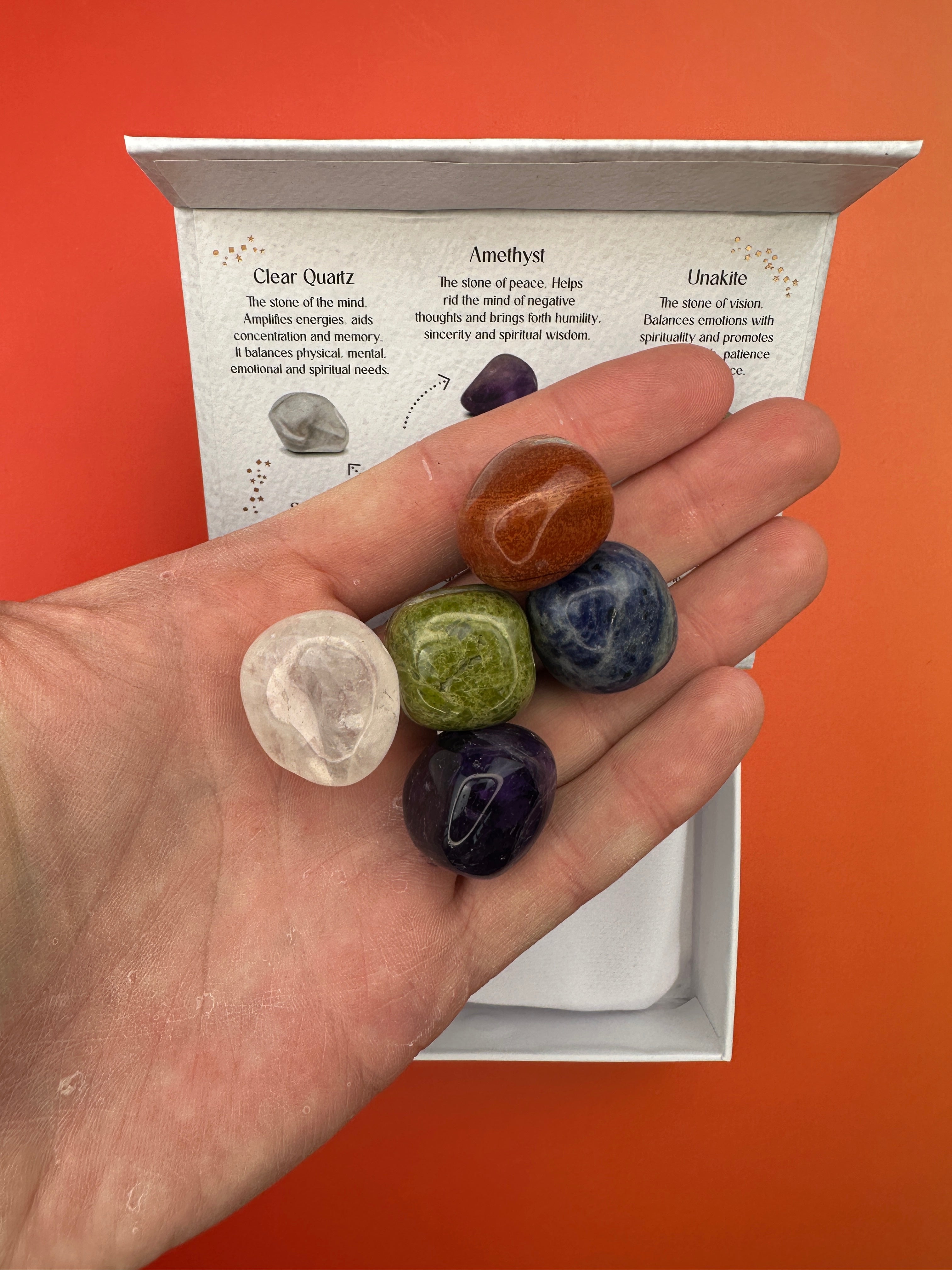 Virgo crystal tumblestone gift set - Bundle