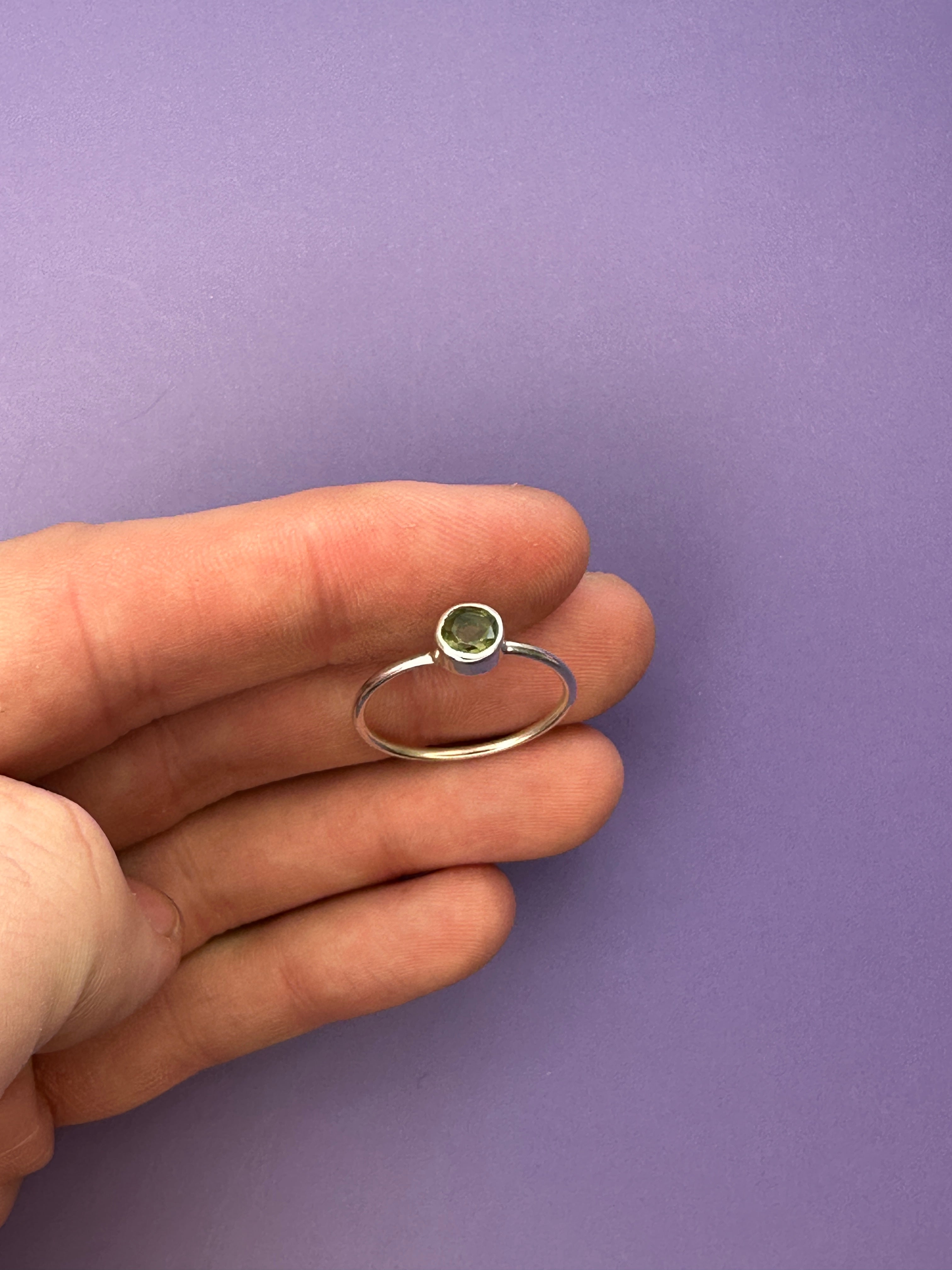 Moldavite - Faceted ring