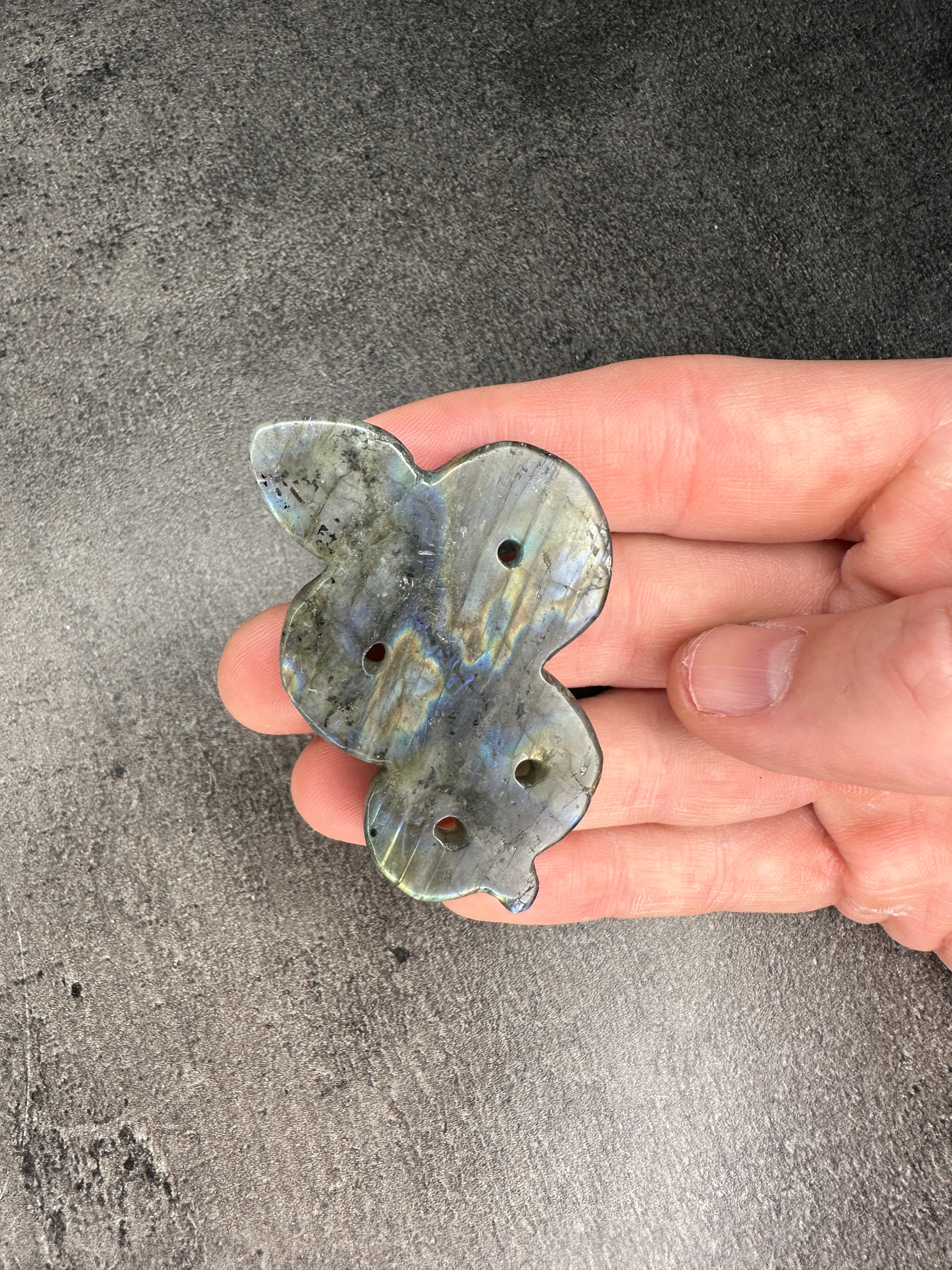 Labradorite - Snake carving