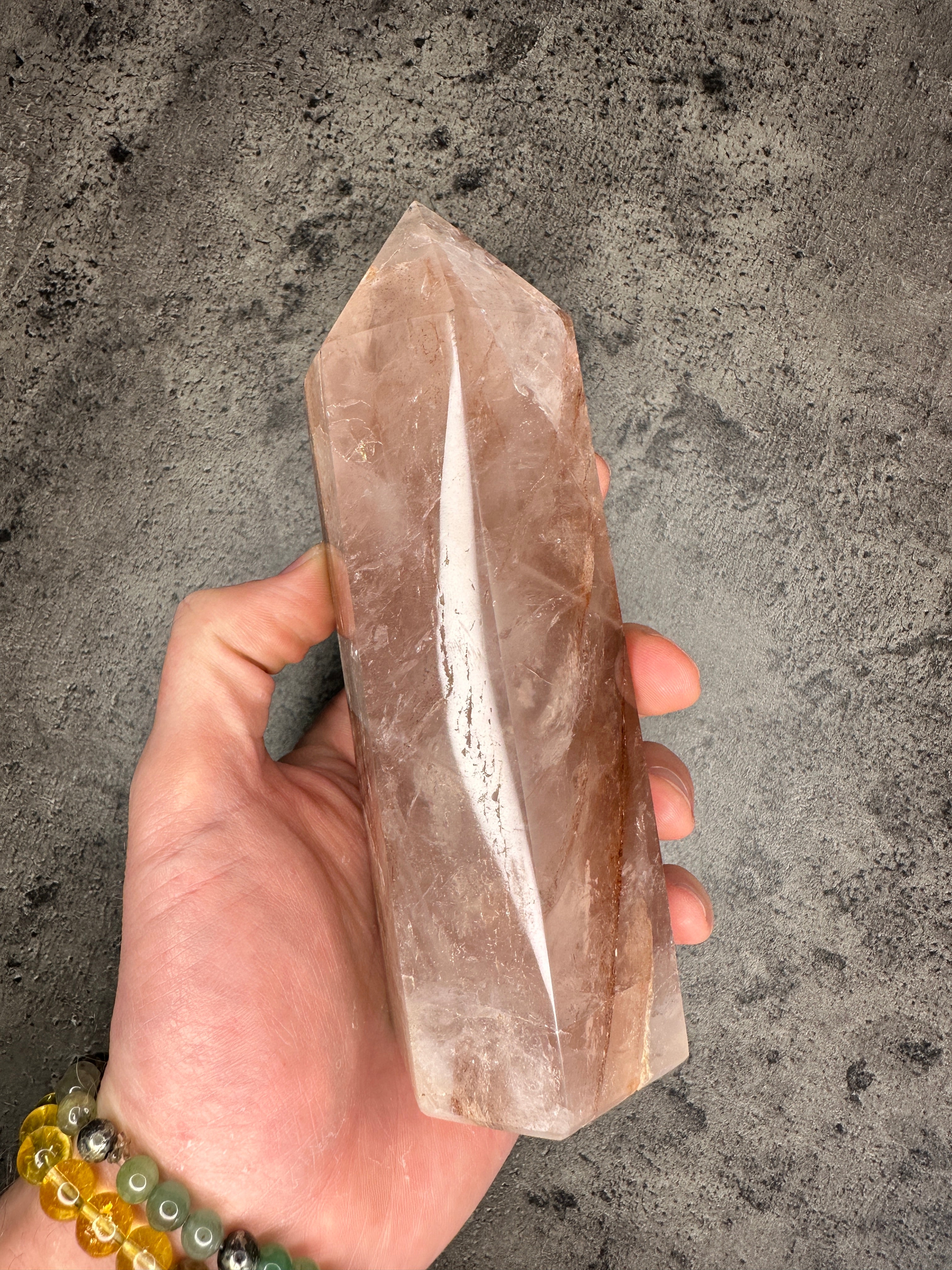 Red hematoid (Fire quartz) - XL Tower