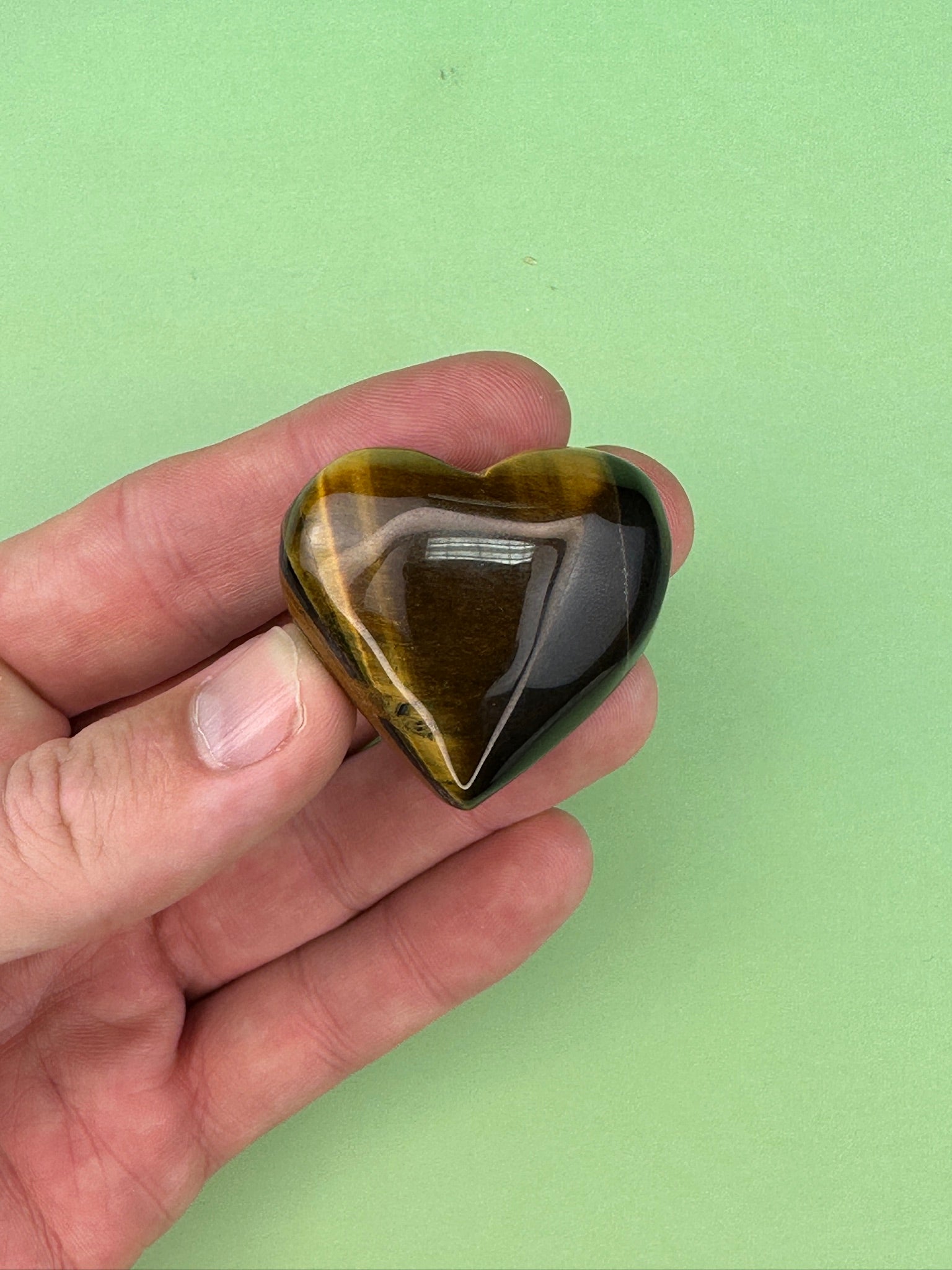 Tigers eye - Medium heart
