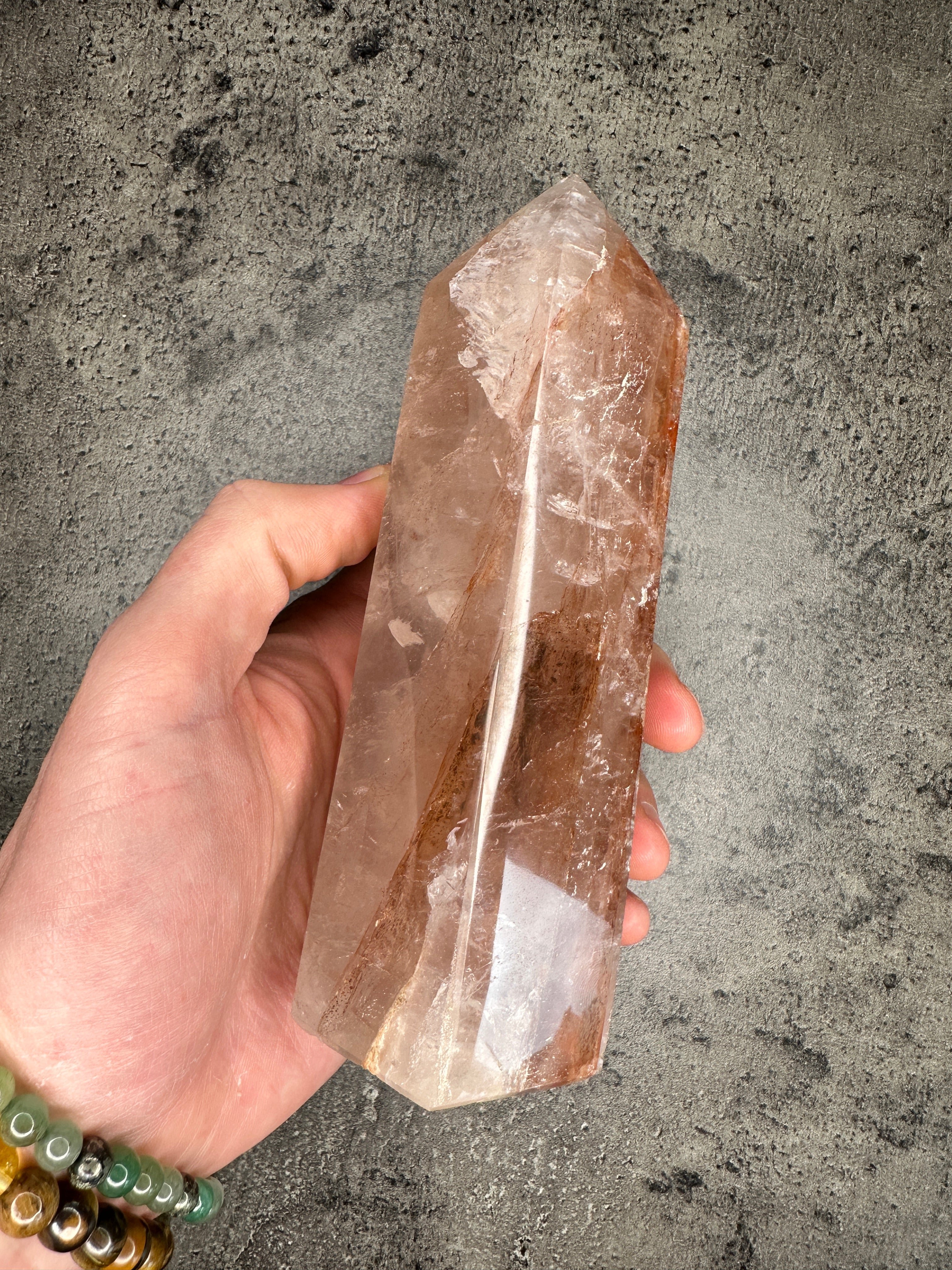 Red hematoid (Fire quartz) - XL Tower