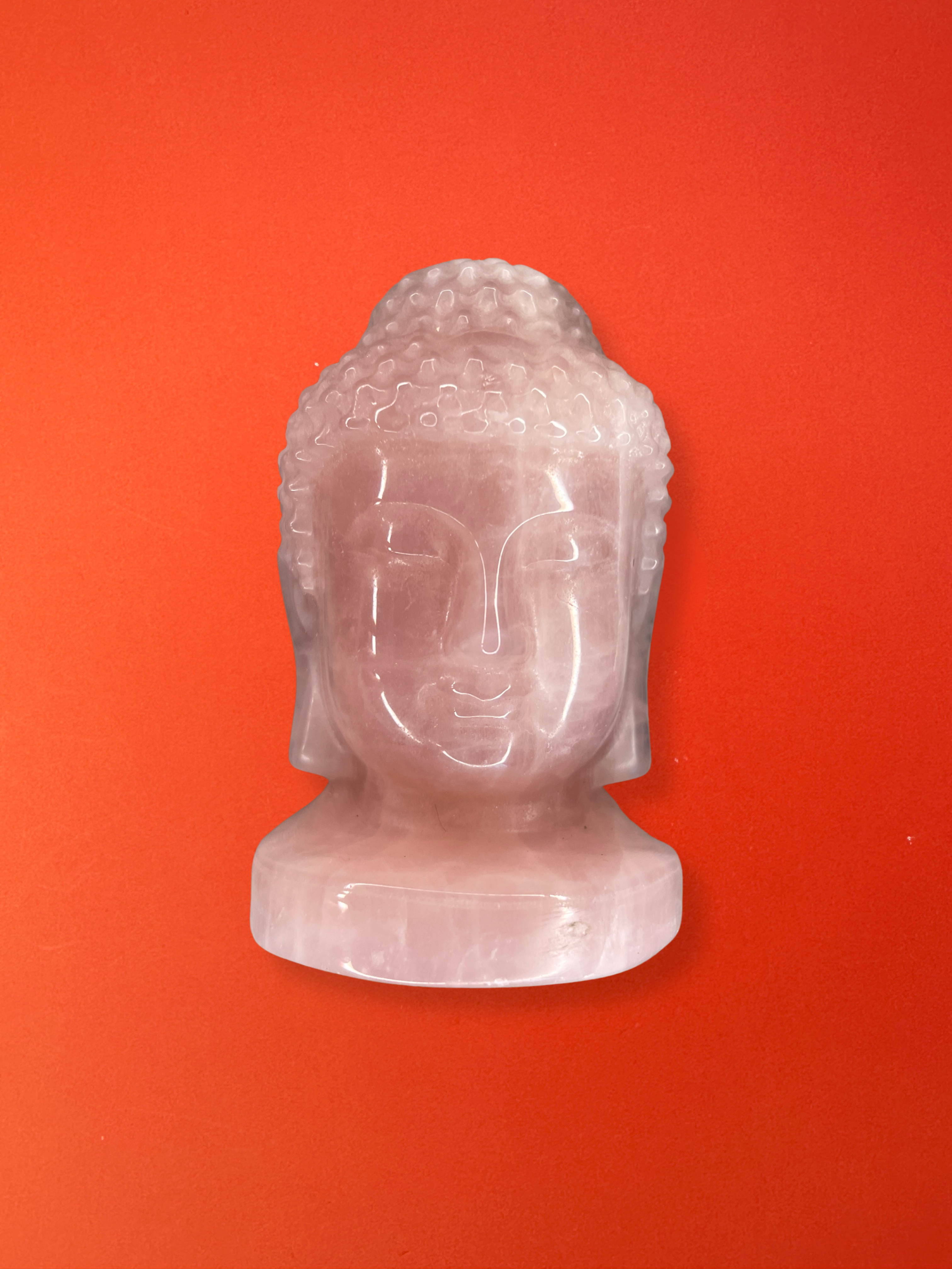 Rose quartz - Buddha head