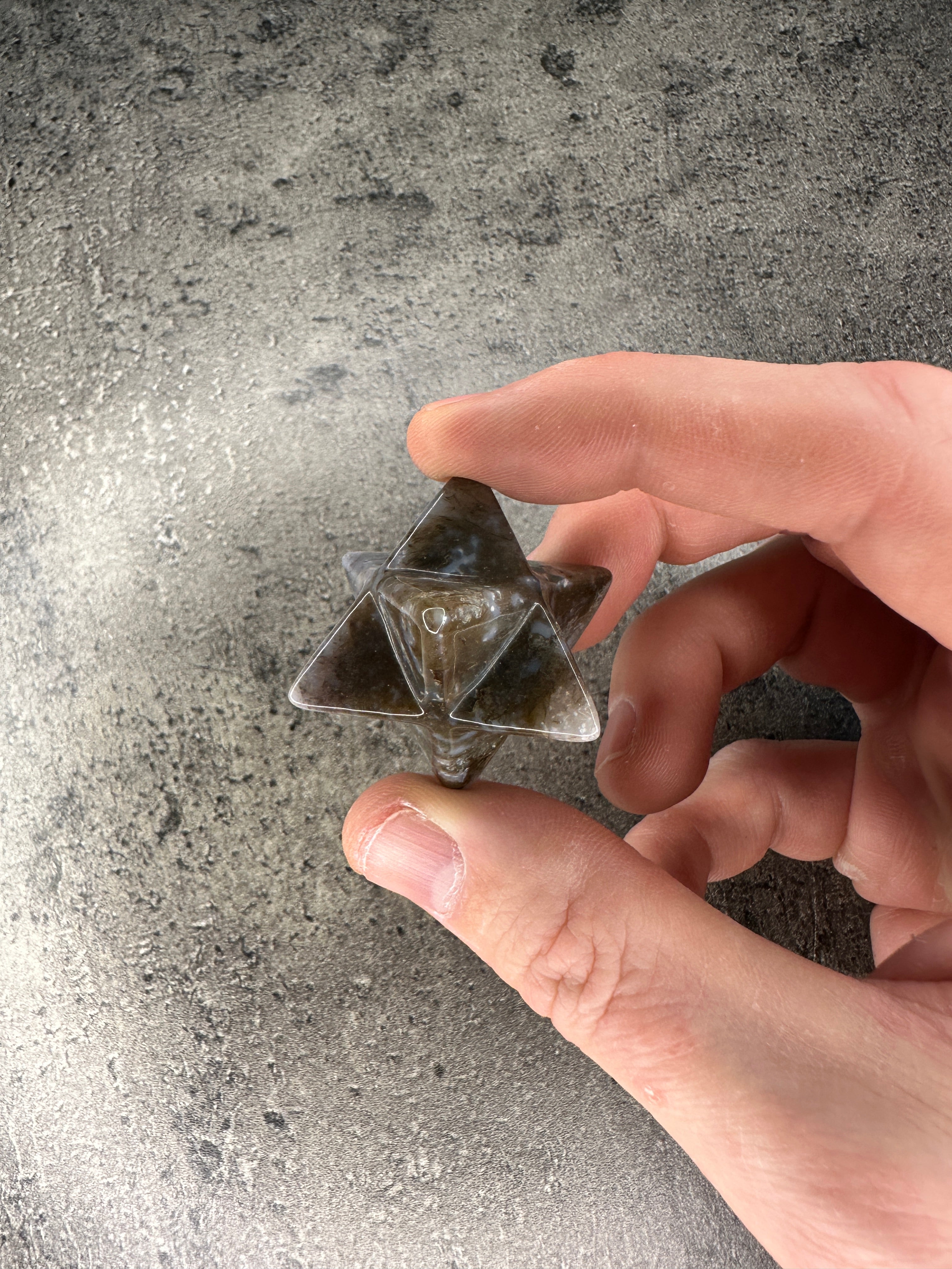 Moss agate - Merkaba