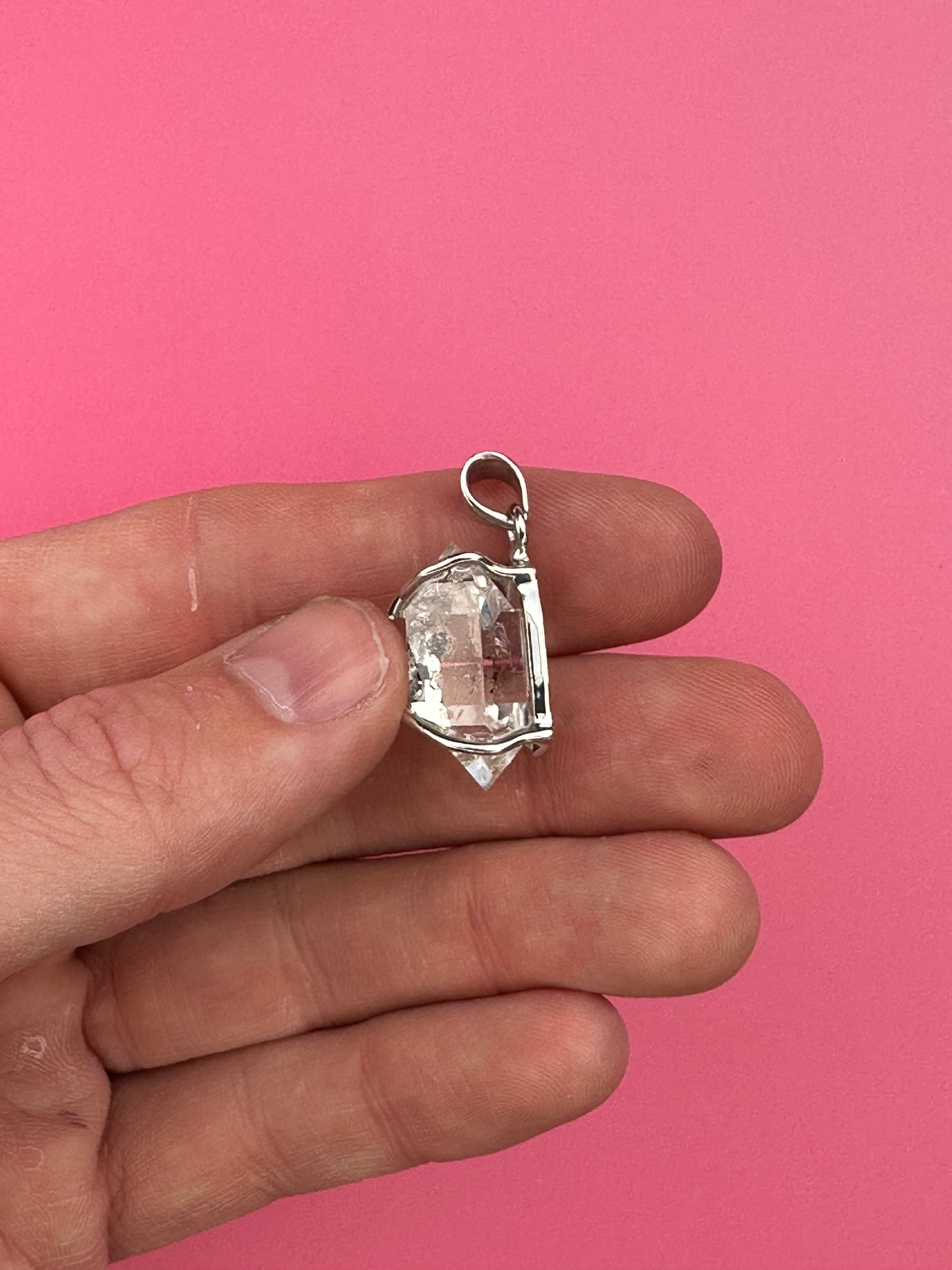 Herkimer diamond - Faceted pendant