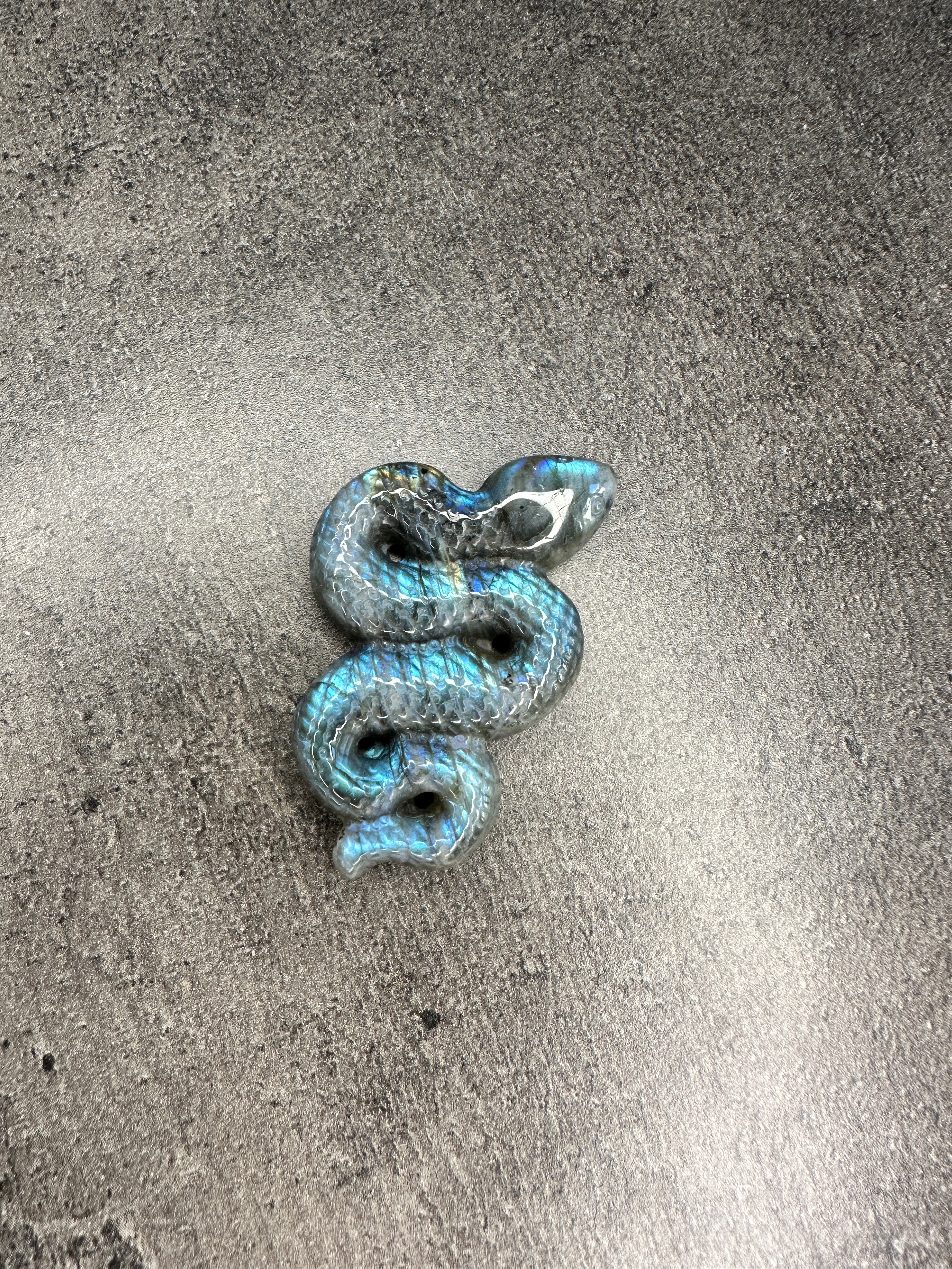 Labradorite - Snake carving