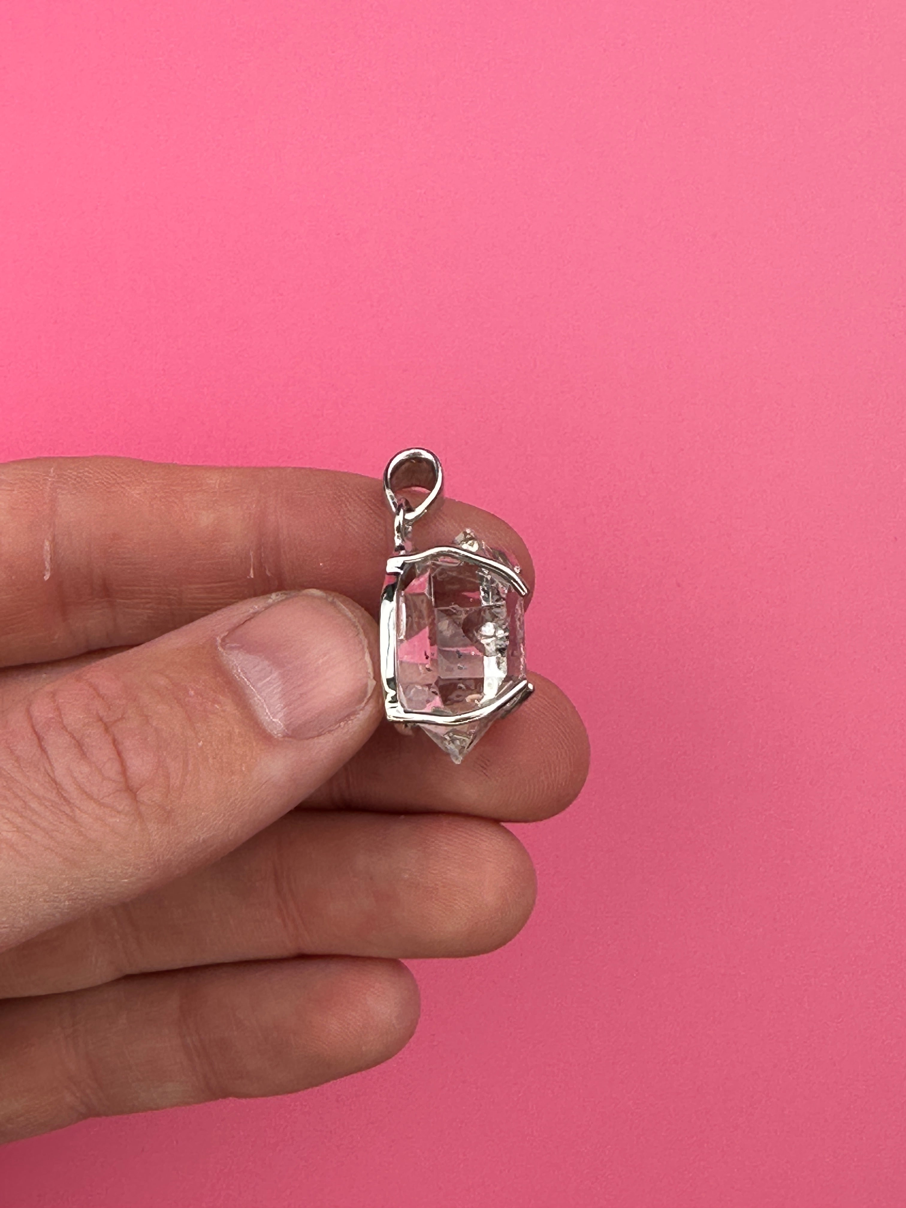 Herkimer diamond - Faceted pendant